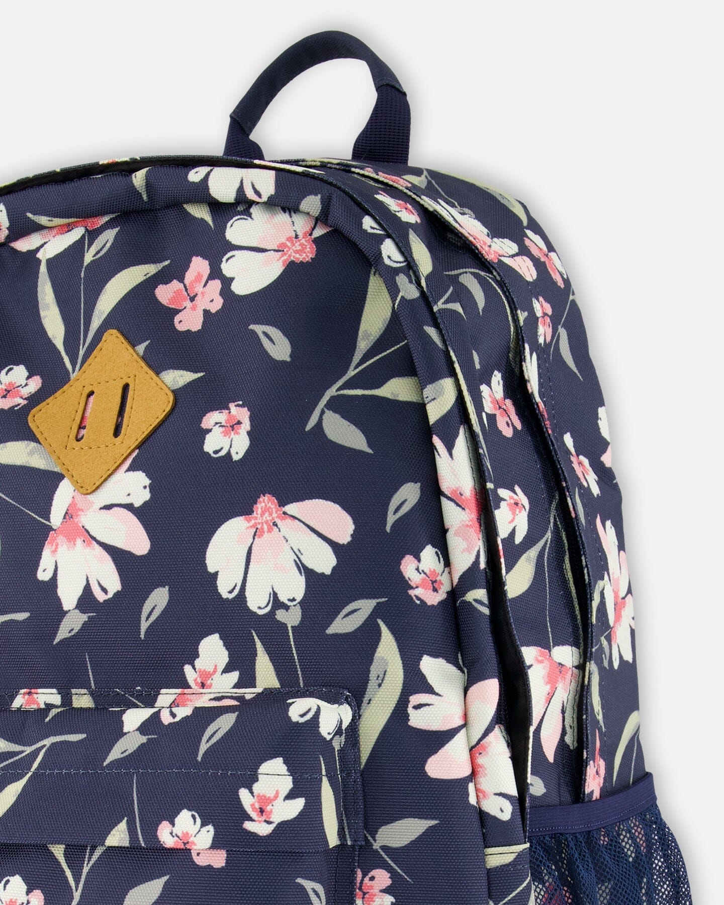 Kids Backpack Navy Flower Print - Deux par Deux