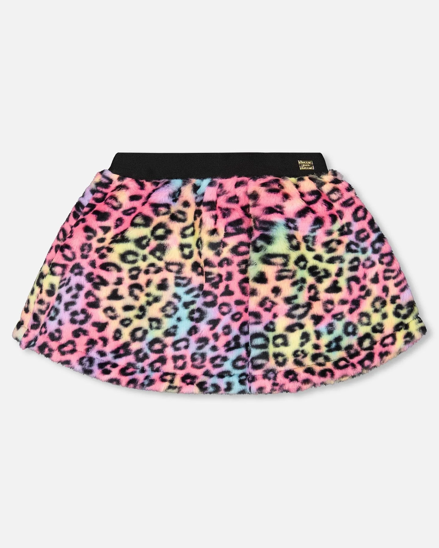 Faux Fur Skirt Multicolor Leopard - Deux par Deux
