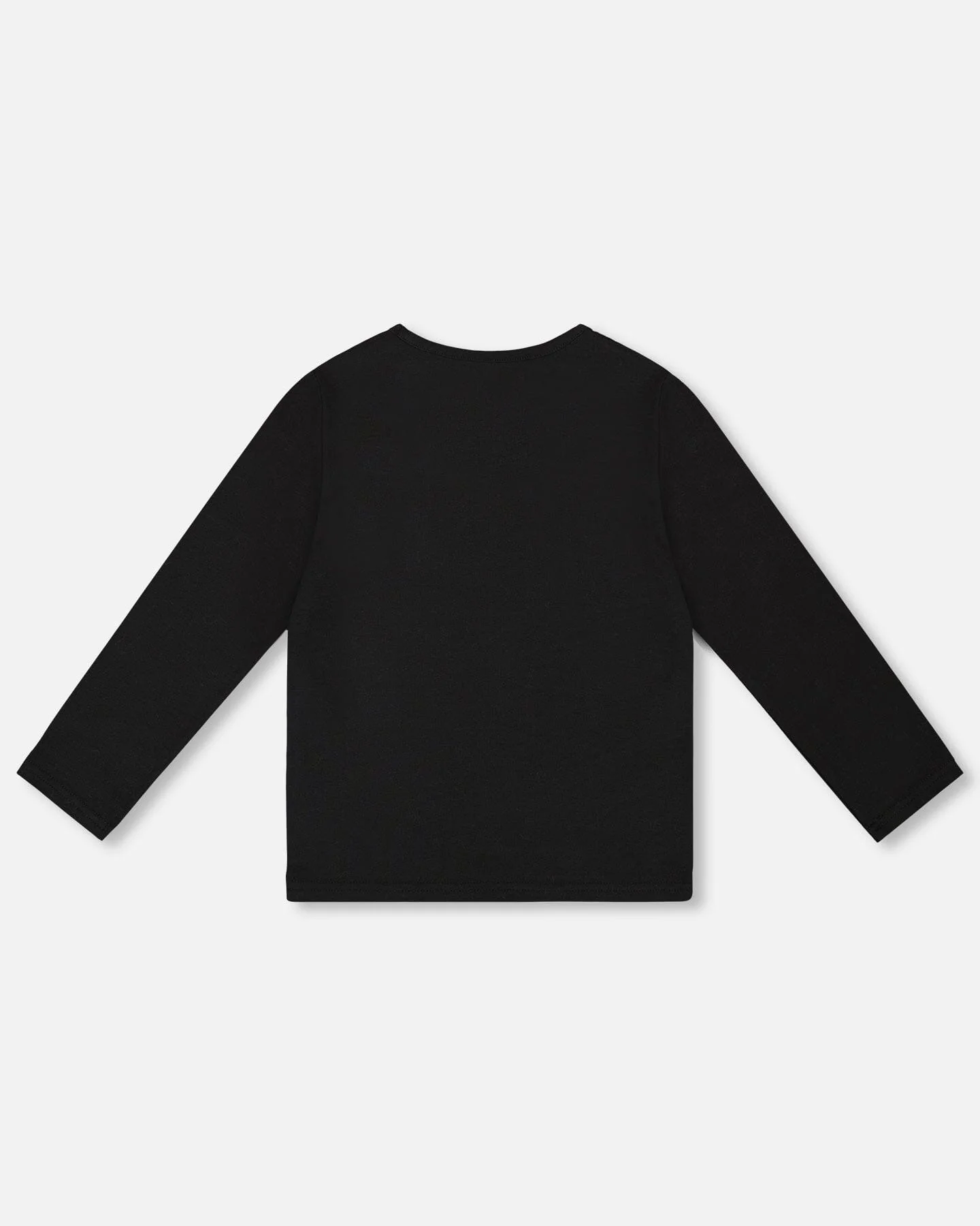 Organic Cotton Long Sleeve T-Shirt Black With Heart - Deux par Deux