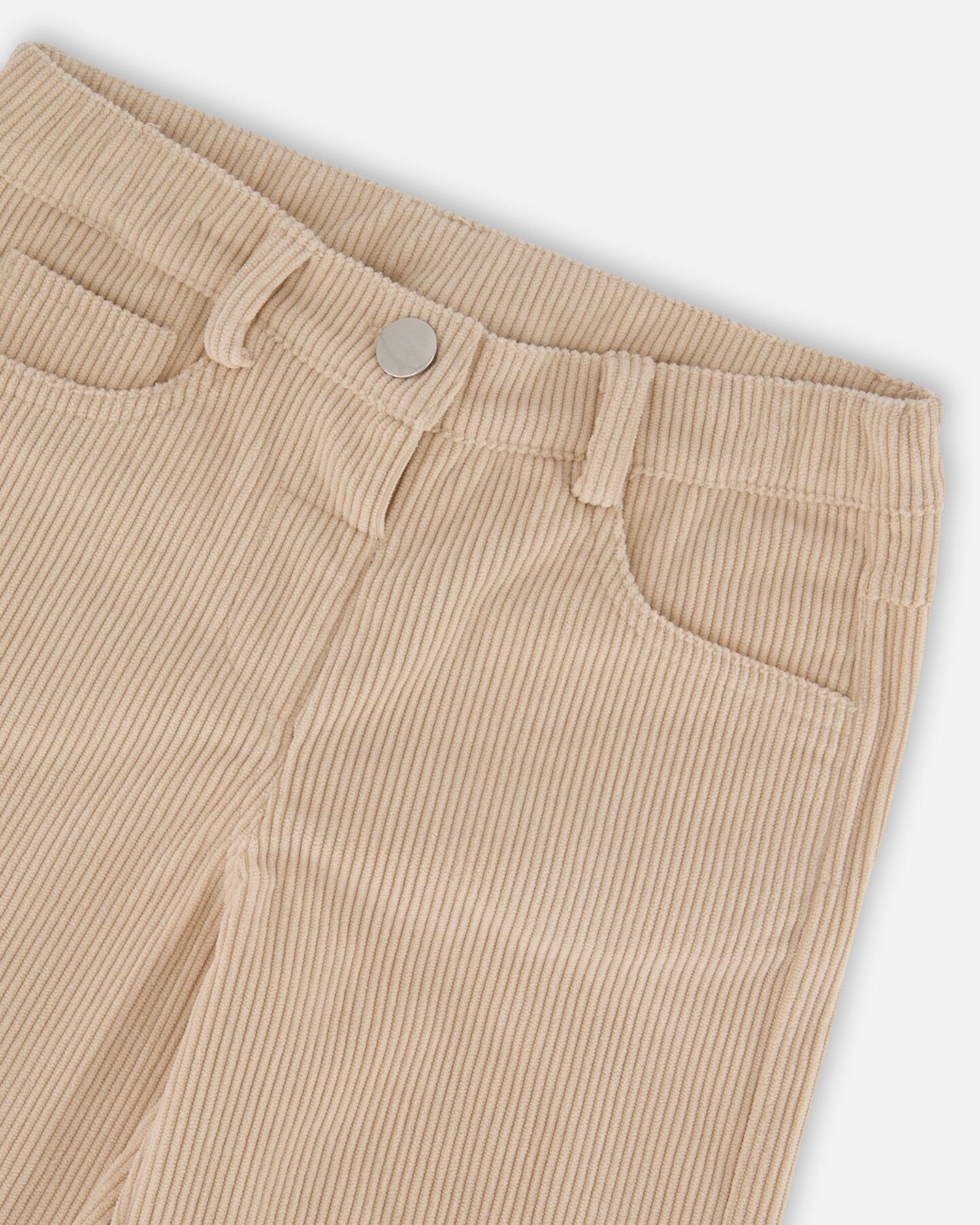 Wide Leg Corduroy Pants Beige - Deux par Deux