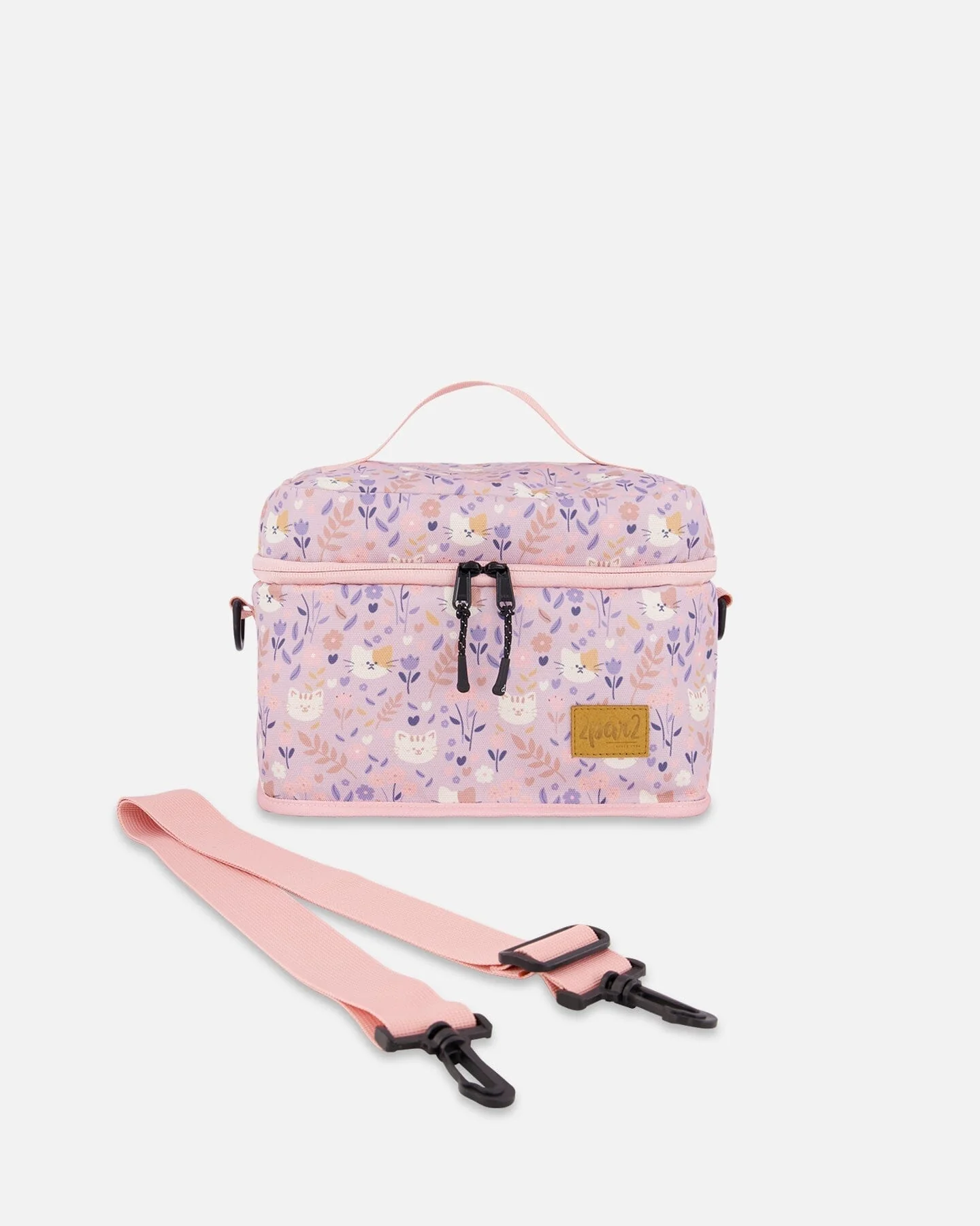 Lunch Box Lilac Cat Print - Deux par Deux
