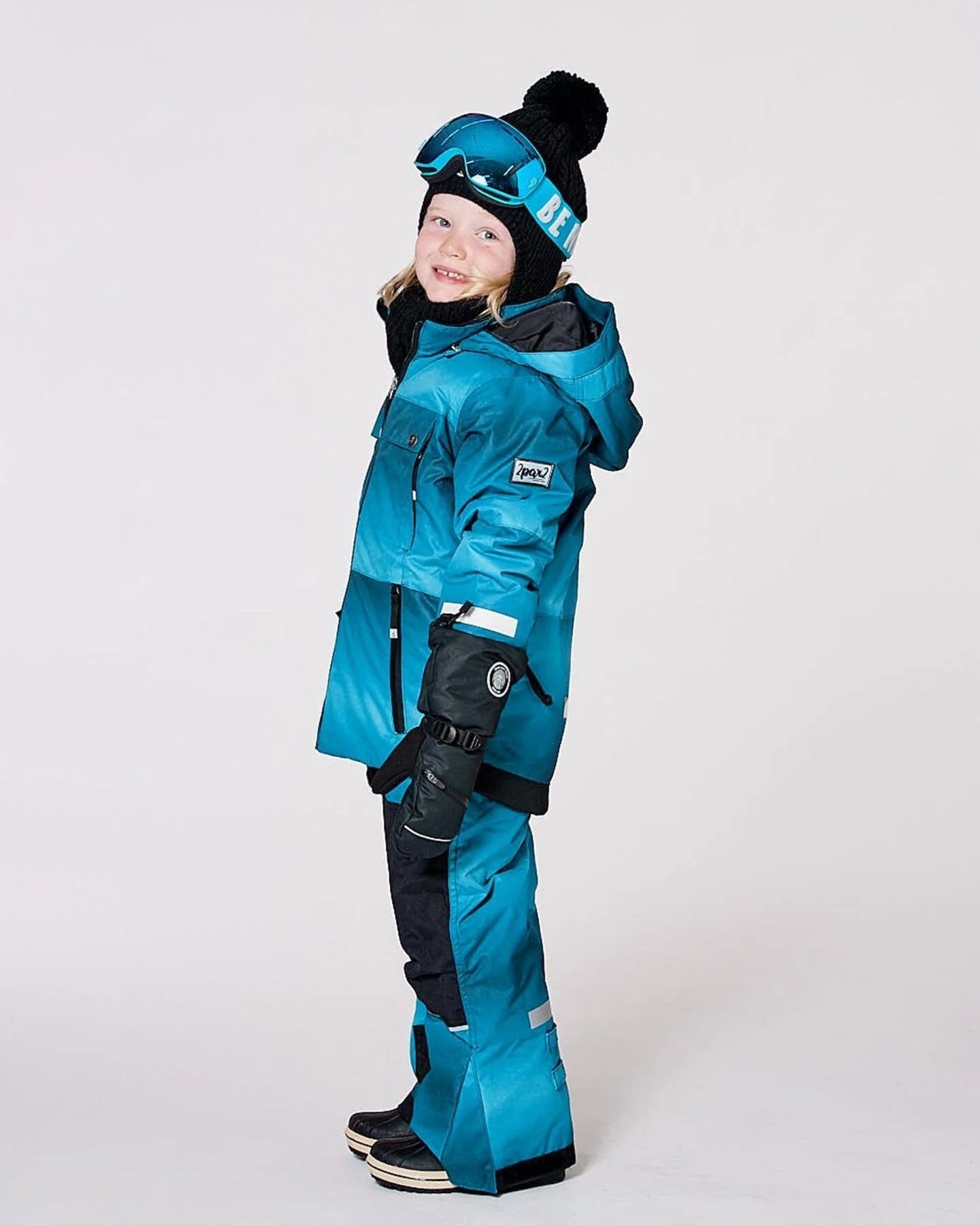 Two-Piece Teknik Snowsuit Teal Gradient - Deux par Deux