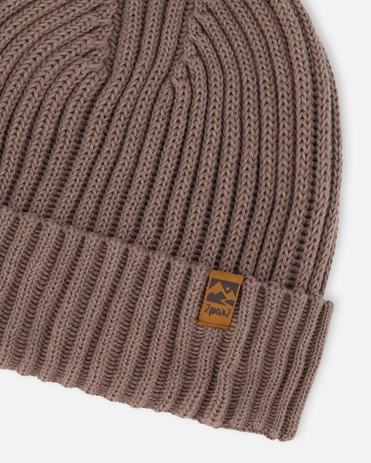 Cuffed Knit Hat Taupe - Deux par Deux