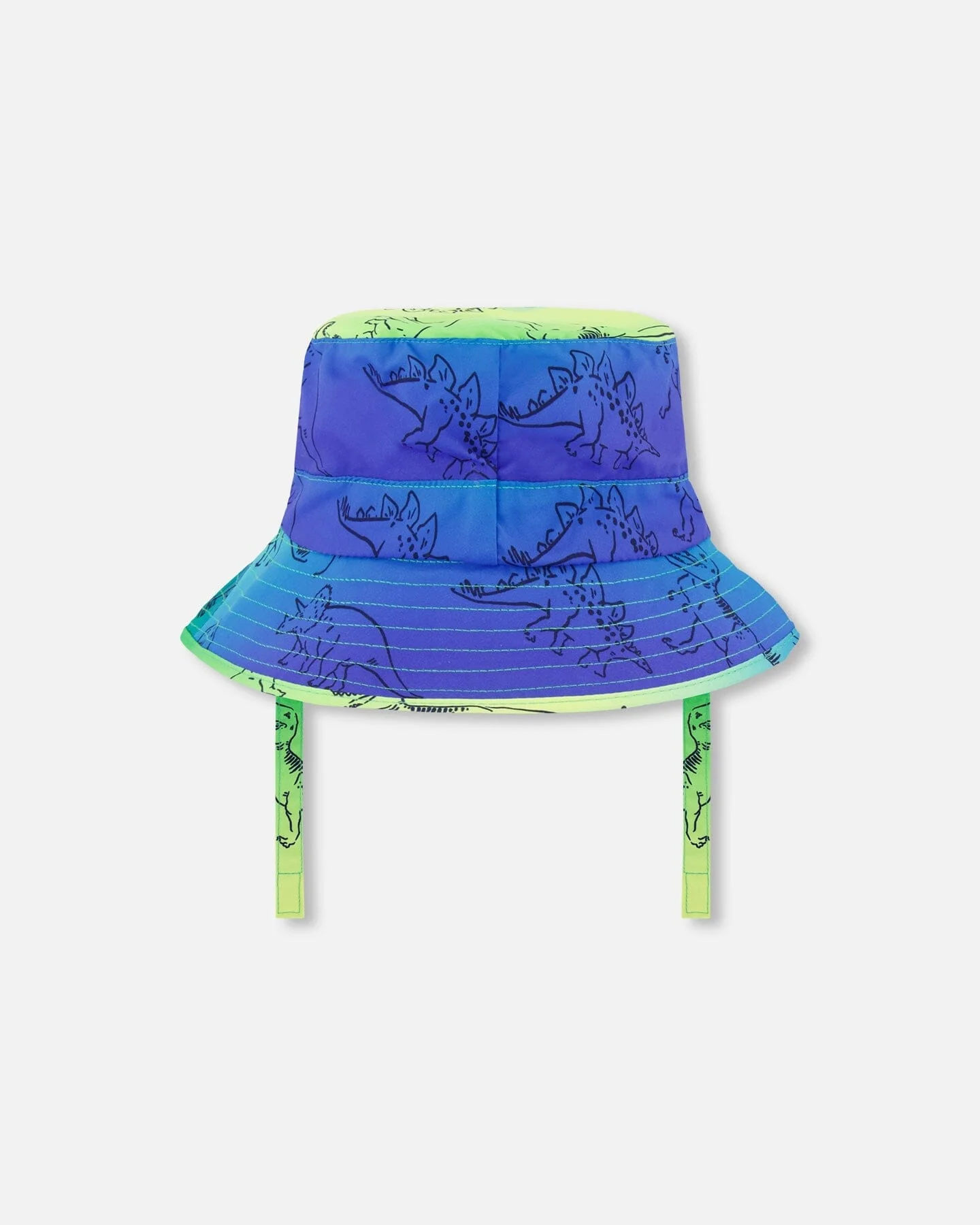 Printed Beach Hat Vibrant Blue And Green Dino - Deux par Deux