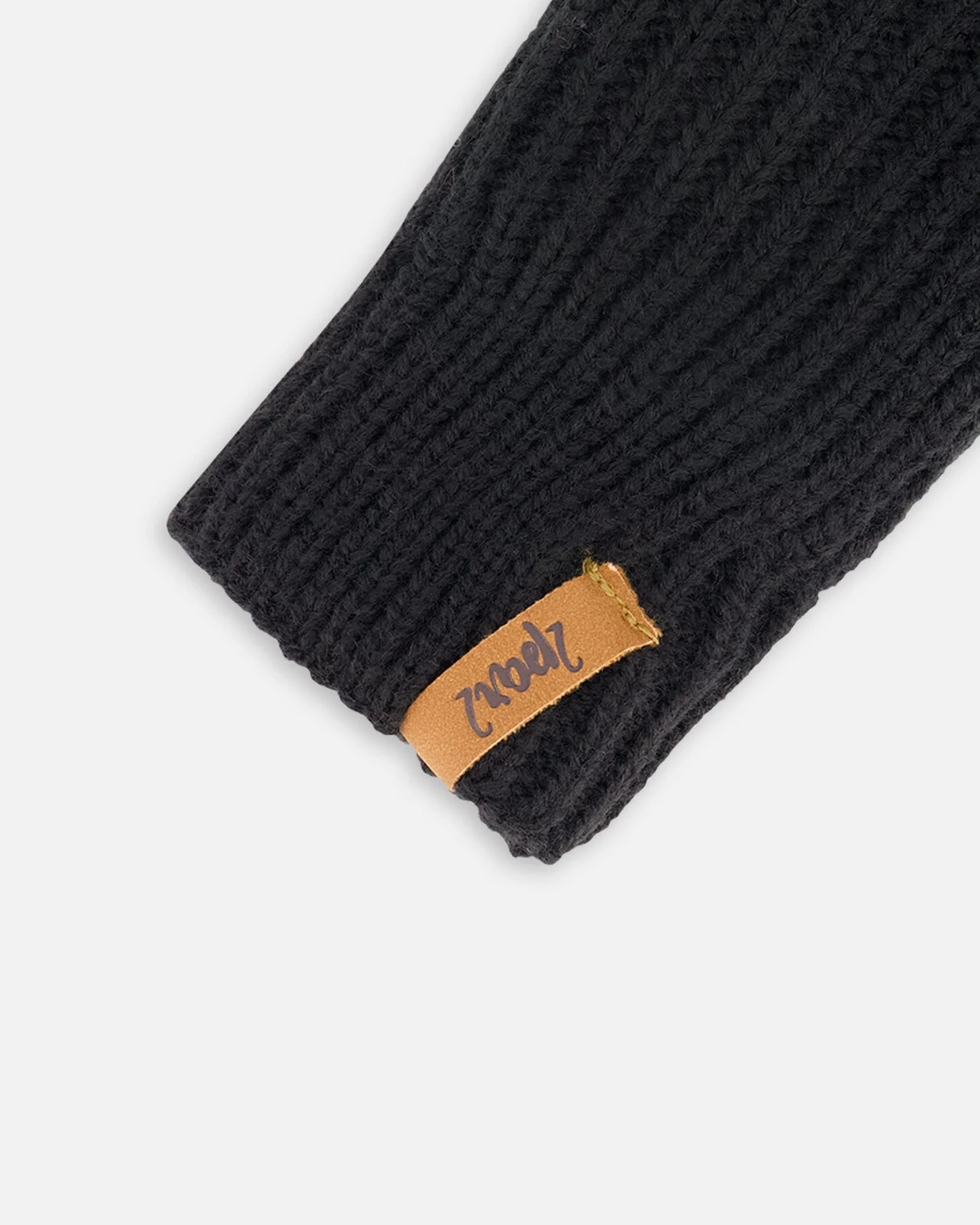 Mid-Season Knit Mittens Black - Deux par Deux