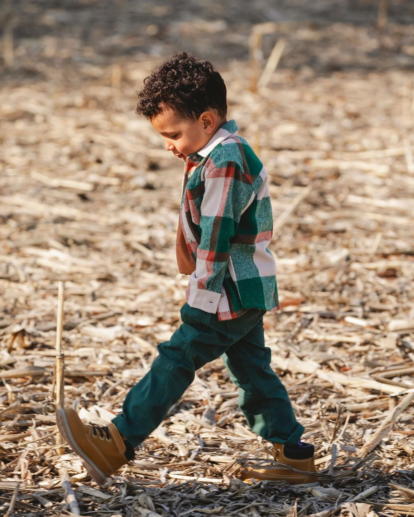 Twill Jogger Pants With Patch Pockets Forest Green - Deux par Deux