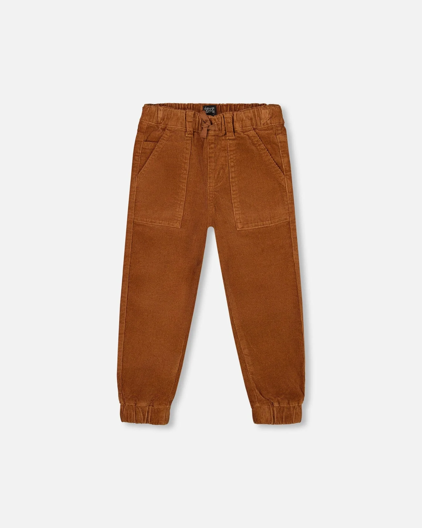 Stretch Corduroy Jogger Pants Brown - Deux par Deux