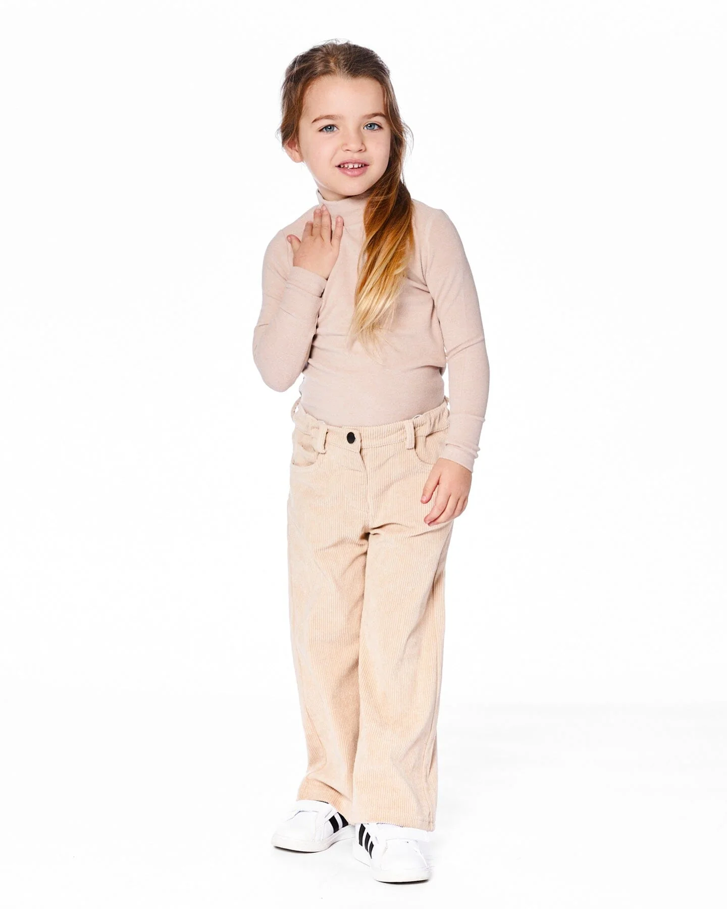 Wide Leg Corduroy Pants Beige - Deux par Deux
