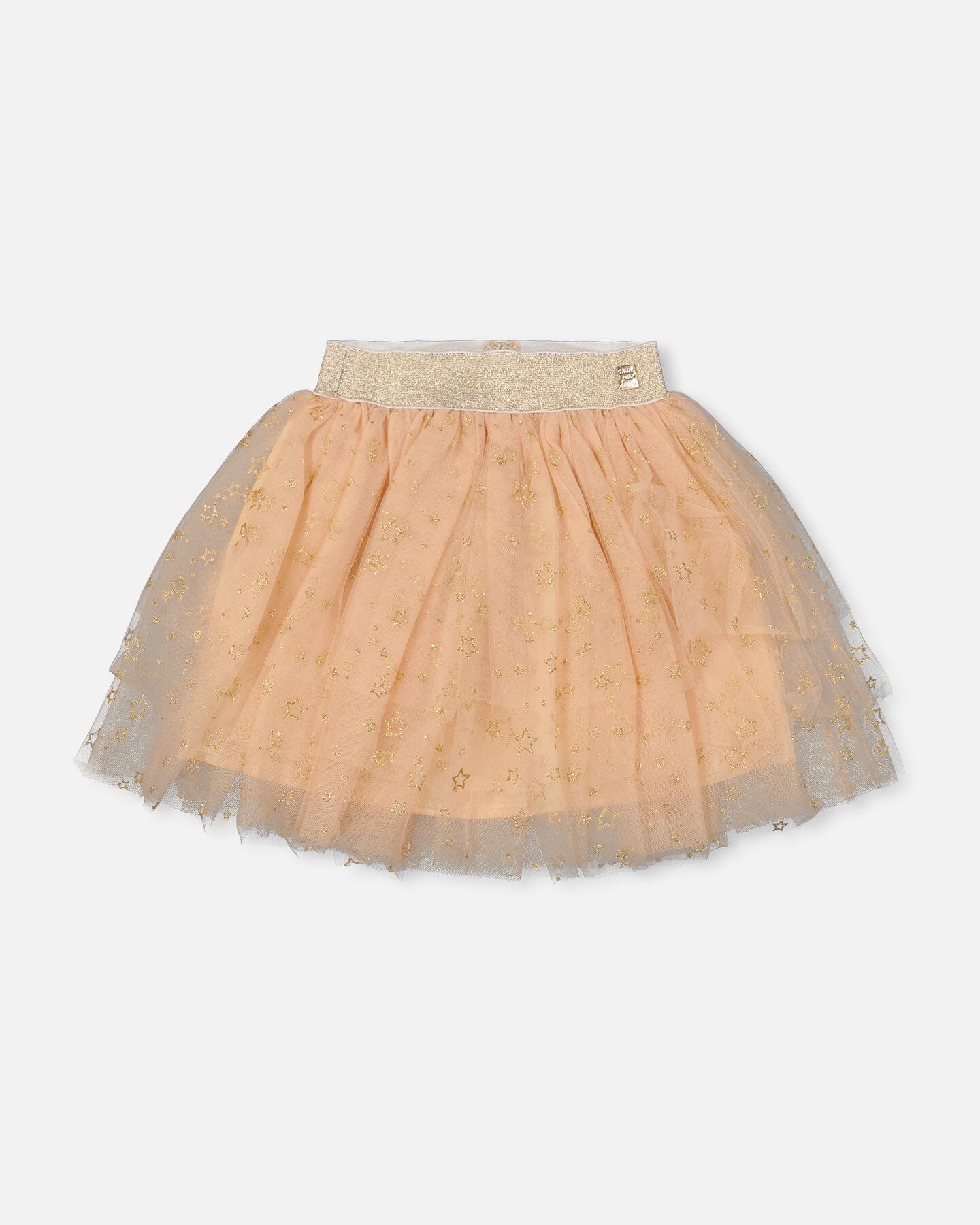 Multi Layer Glittering Mesh Skirt Beige - Deux par Deux