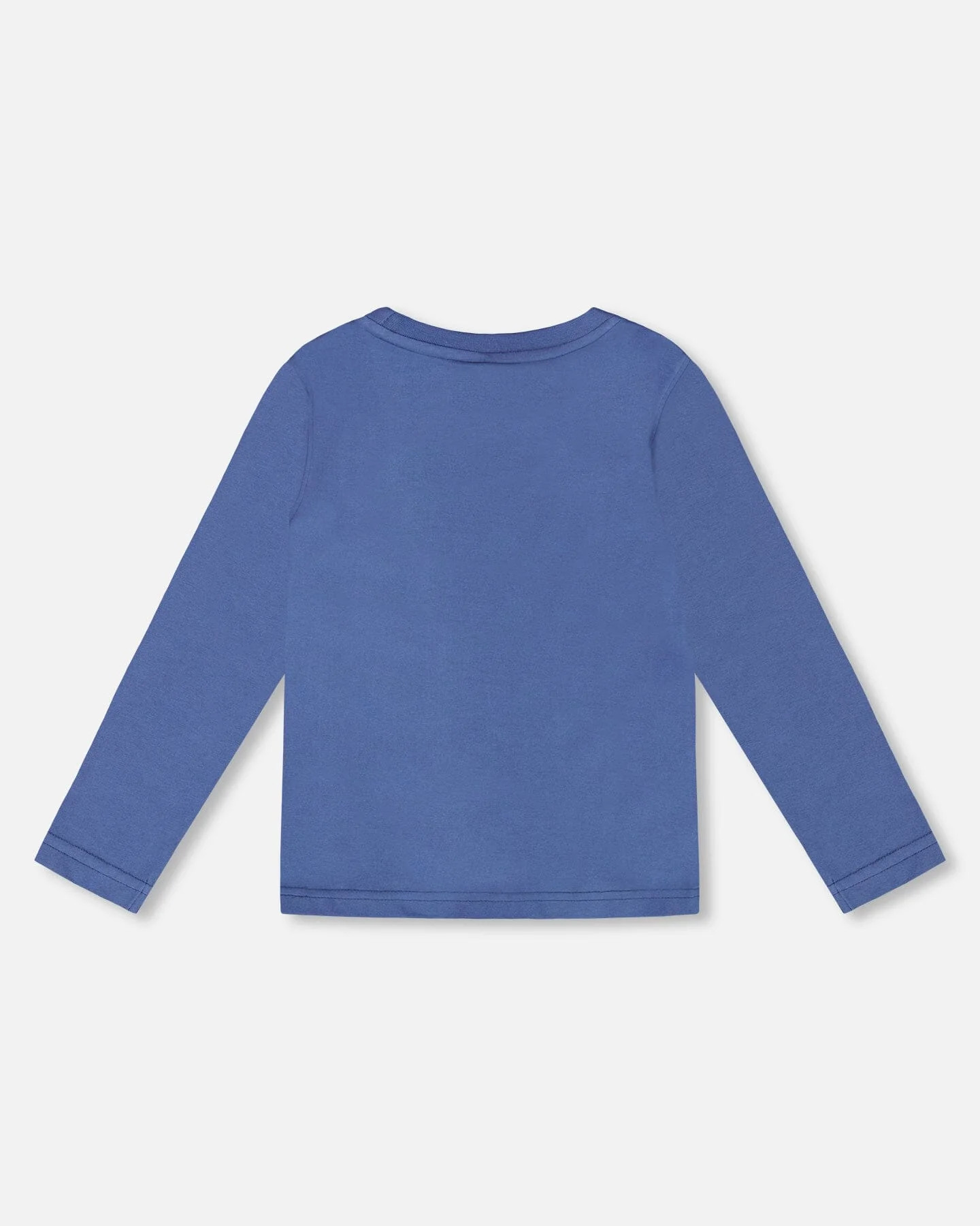 Organic Cotton Long Sleeve T-Shirt Blue - Deux par Deux