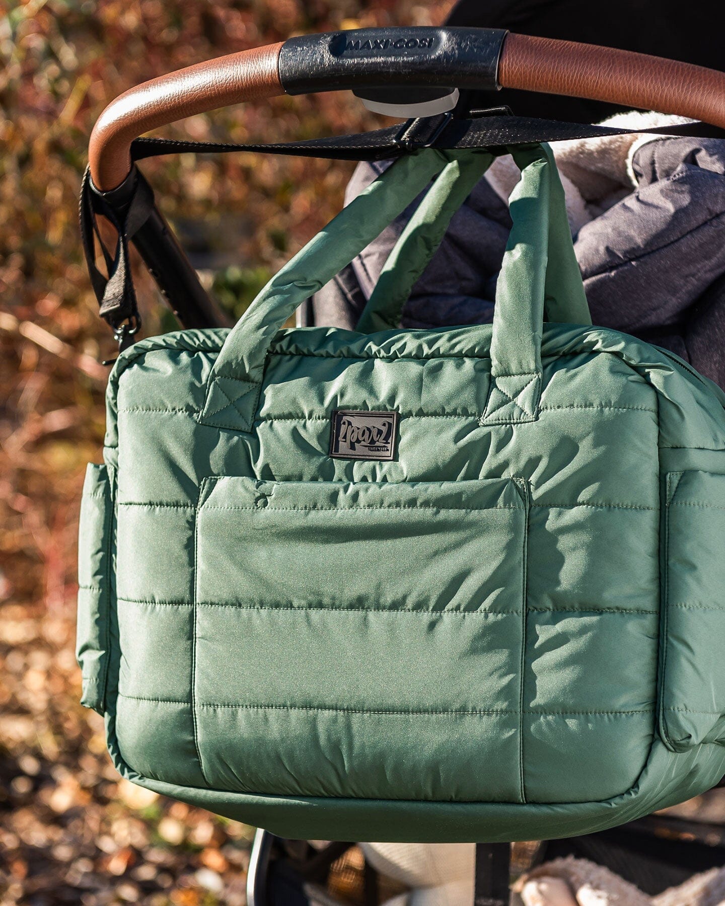 Diaper Bag With Changing Mat Dark Gray Green - Deux par Deux