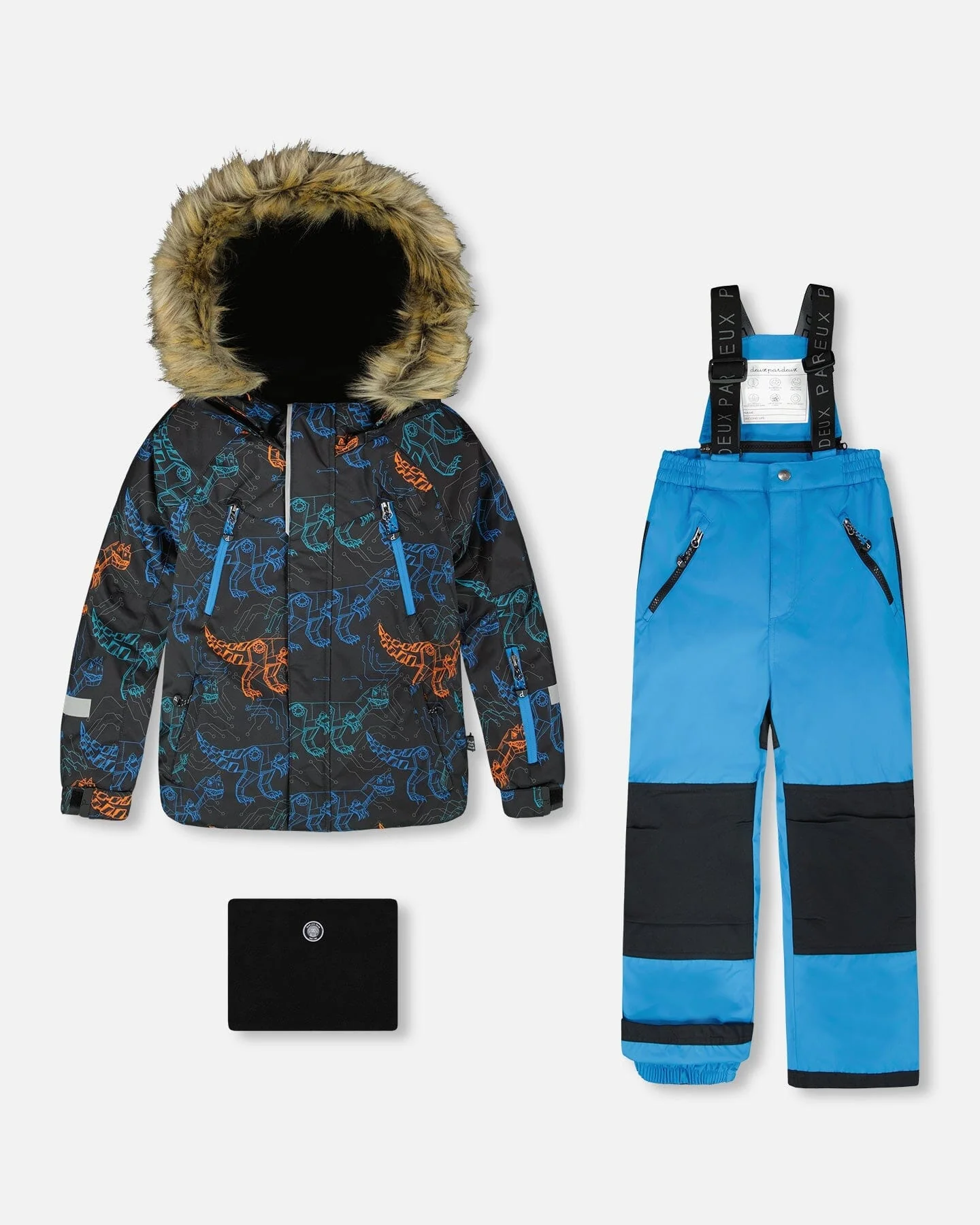 Two-Piece Play Snowsuit With Printed Jacket Blue - Deux par Deux