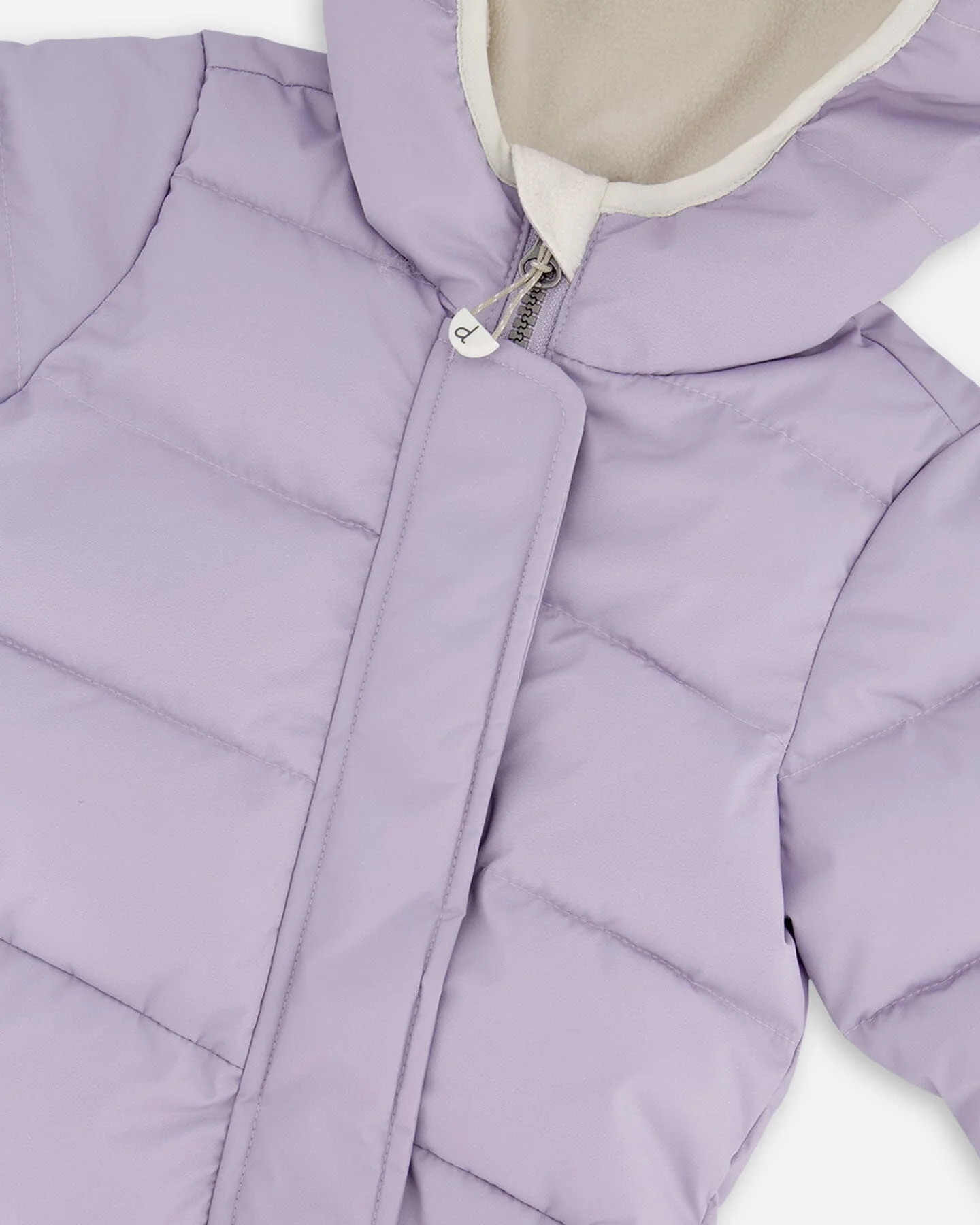 One-Piece Baby Cloud Compressible Snowsuit Designed For Car Seat Purple Gray - Deux par Deux