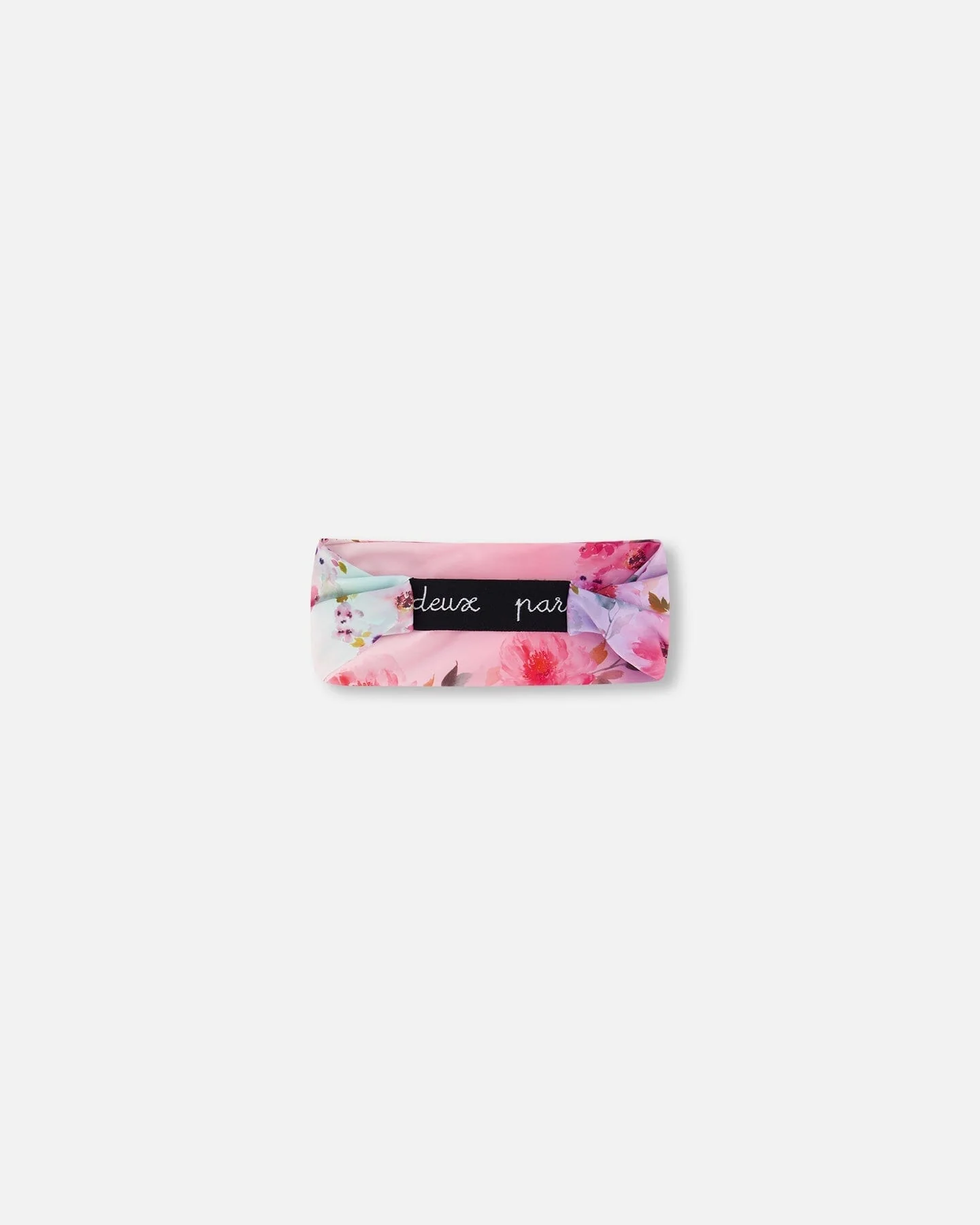 Athletic Headband Gradient Pink Printed Big Flowers - Deux par Deux