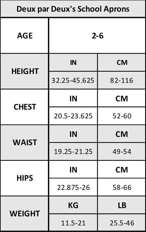 School Apron Lilac Retro Flower Print - Deux par Deux