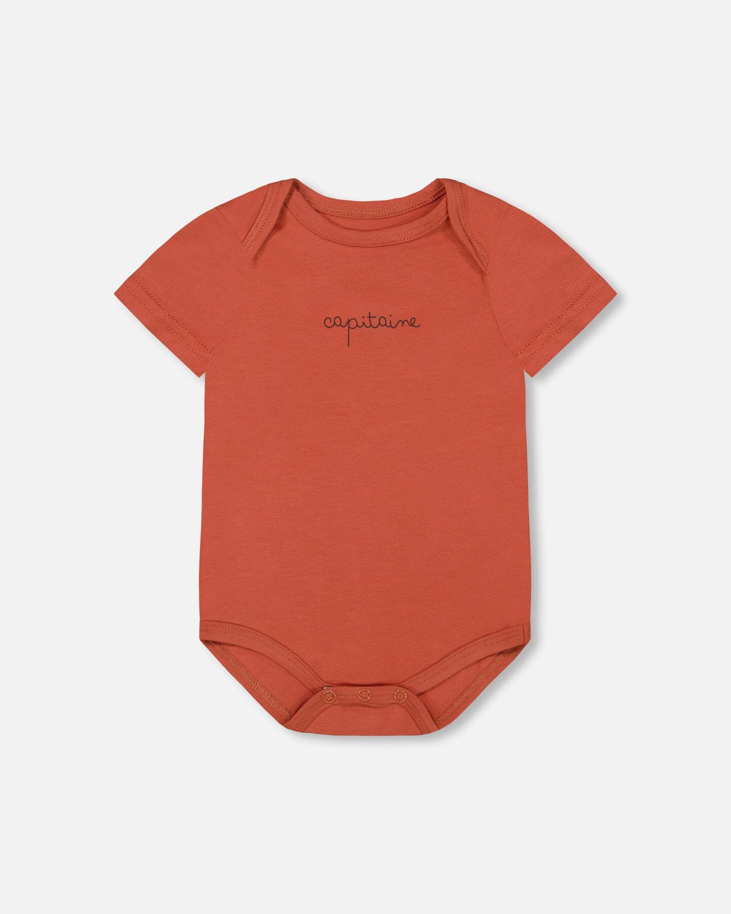 Organic Cotton Onesie Terracotta - Deux par Deux