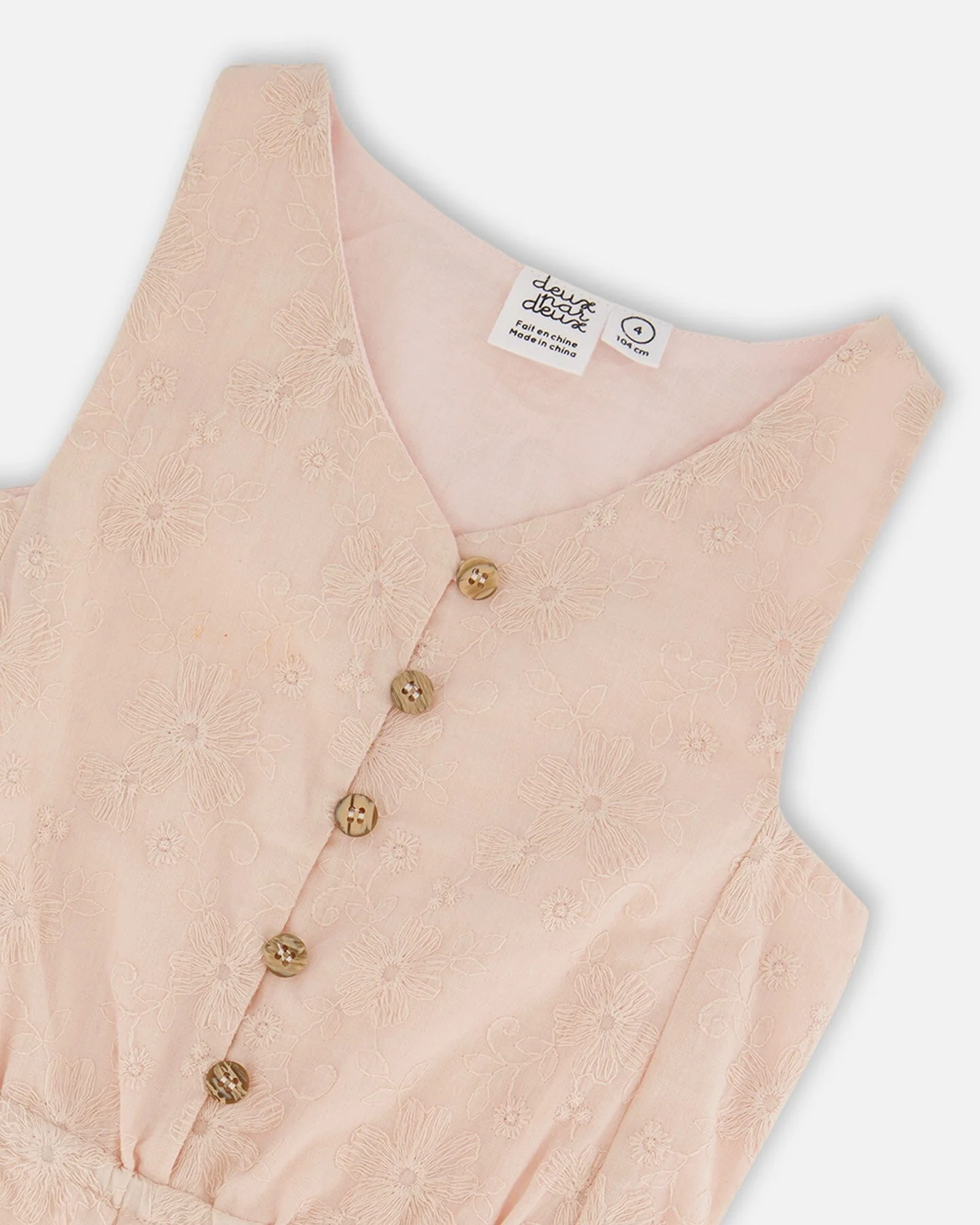 Sleeveless Eyelet Romper Beige - Deux par Deux