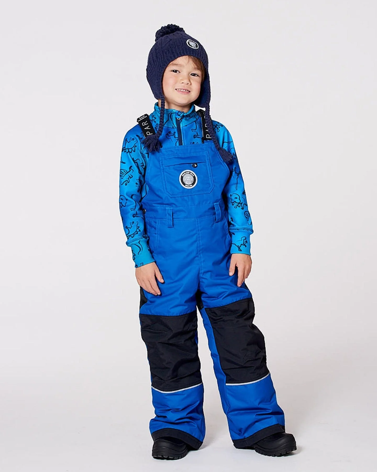 Solid Play Overall Snow Bib Blue - Deux par Deux