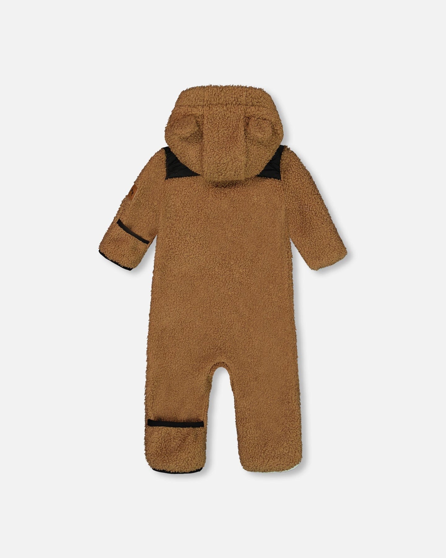 Baby One-Piece Sherpa Mid-Season Outerwear Tan And Black - Deux par Deux