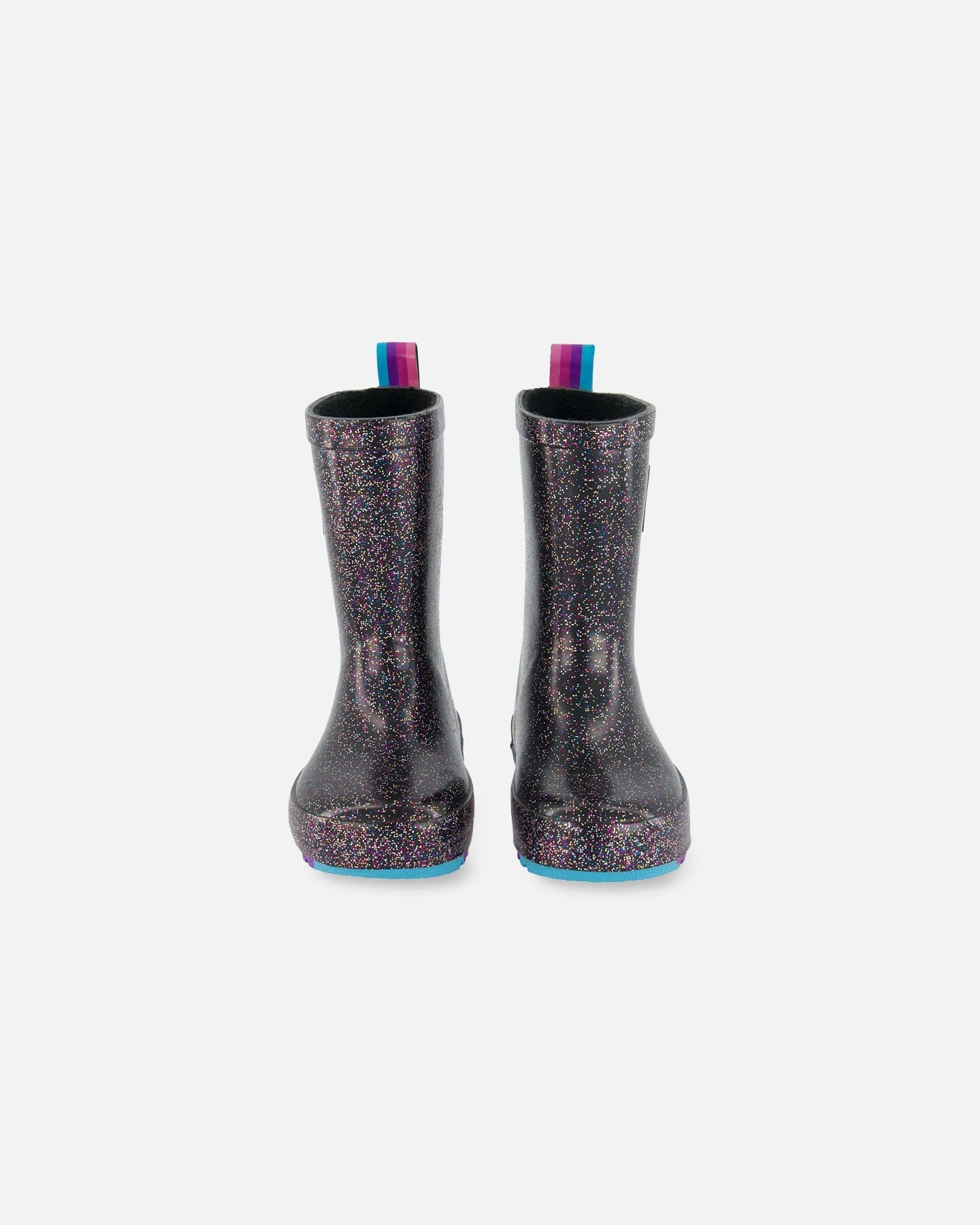 Rain Boots Black With Glitter - Deux par Deux