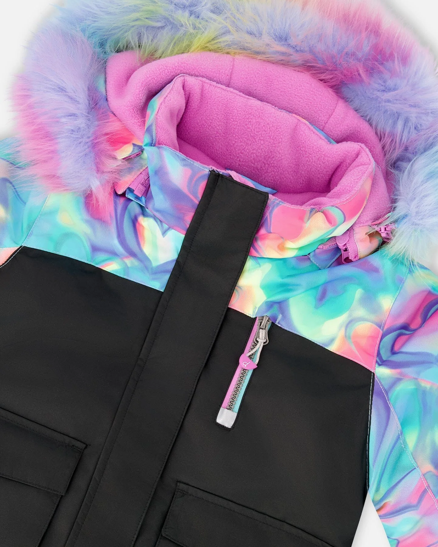 Two-Piece Play Snowsuit Rainbow Heart Print - Deux par Deux