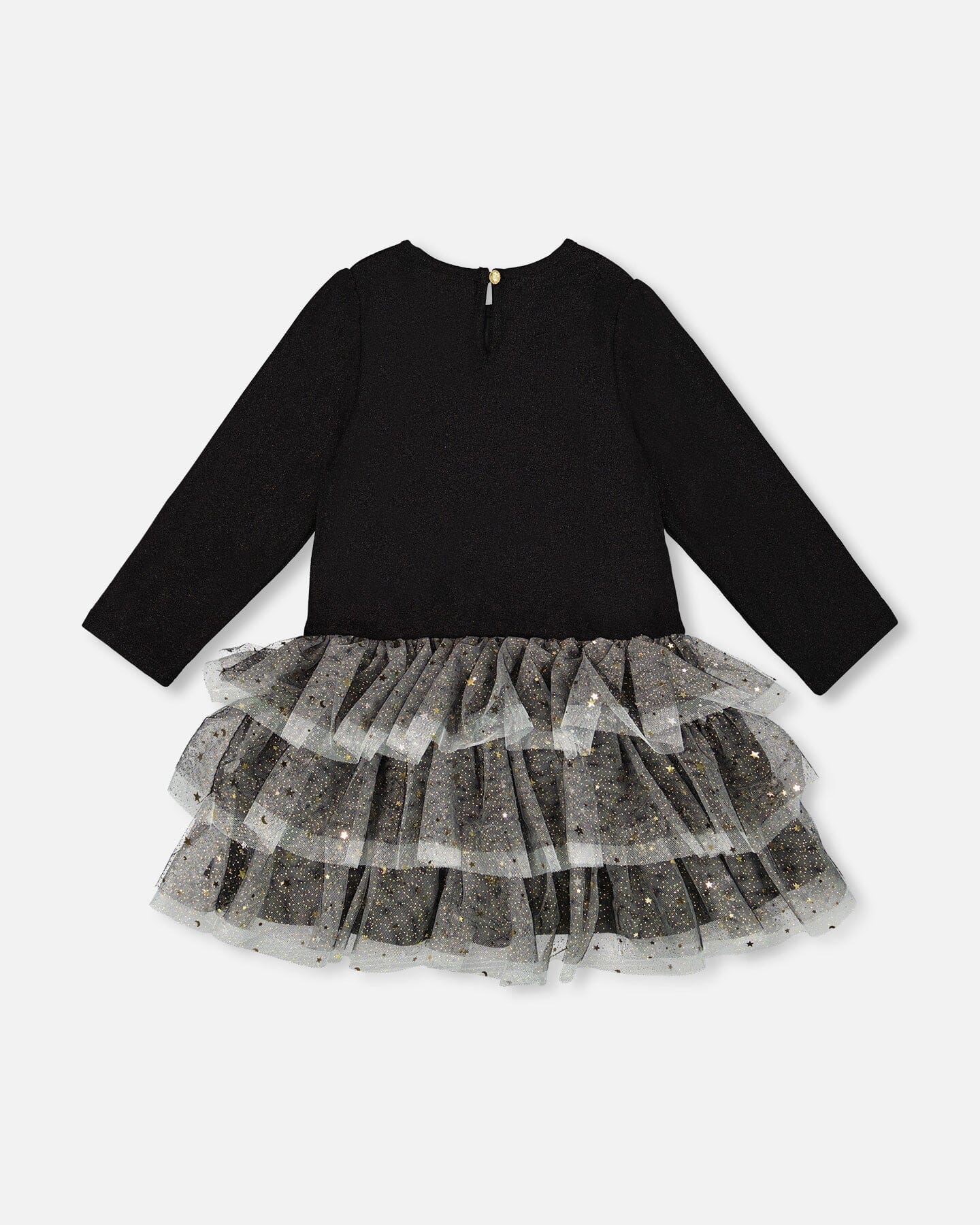 Glittering Mesh Skirt Party Dress Black - Deux par Deux