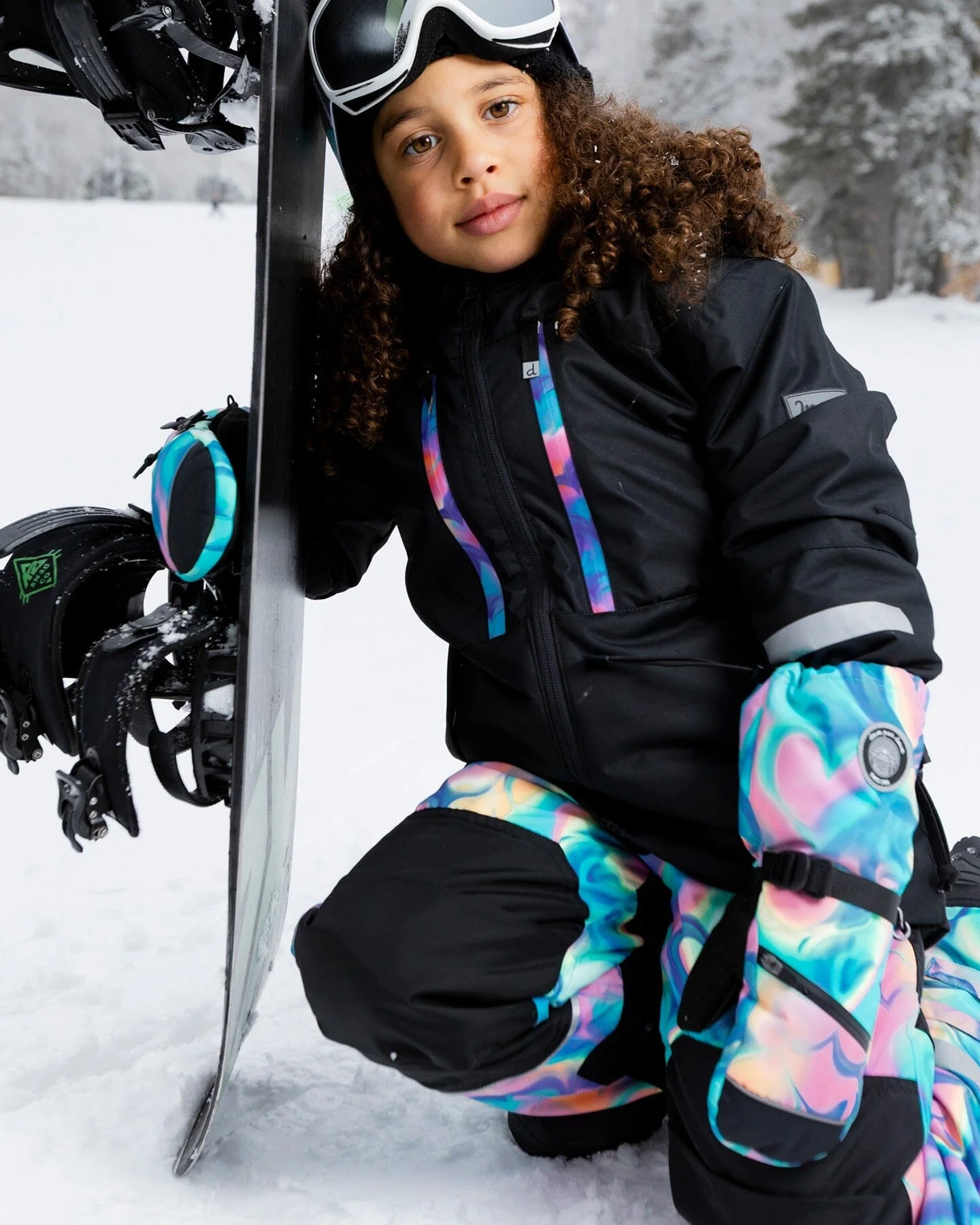 Two-Piece Teknik Snowsuit Rainbow Heart Print - Deux par Deux