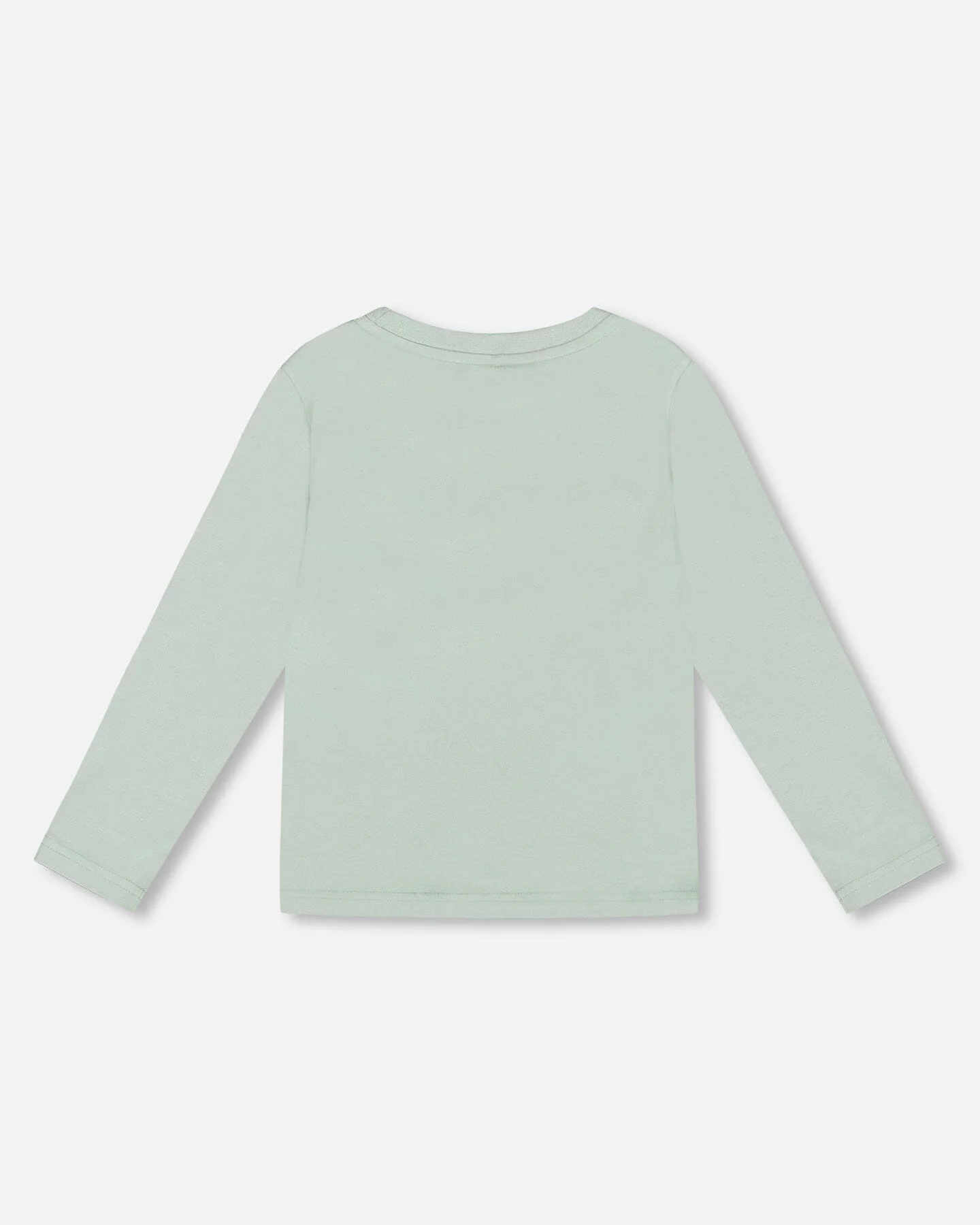 Long Sleeve Organic Cotton Jersey Tee Jade Green - Deux par Deux