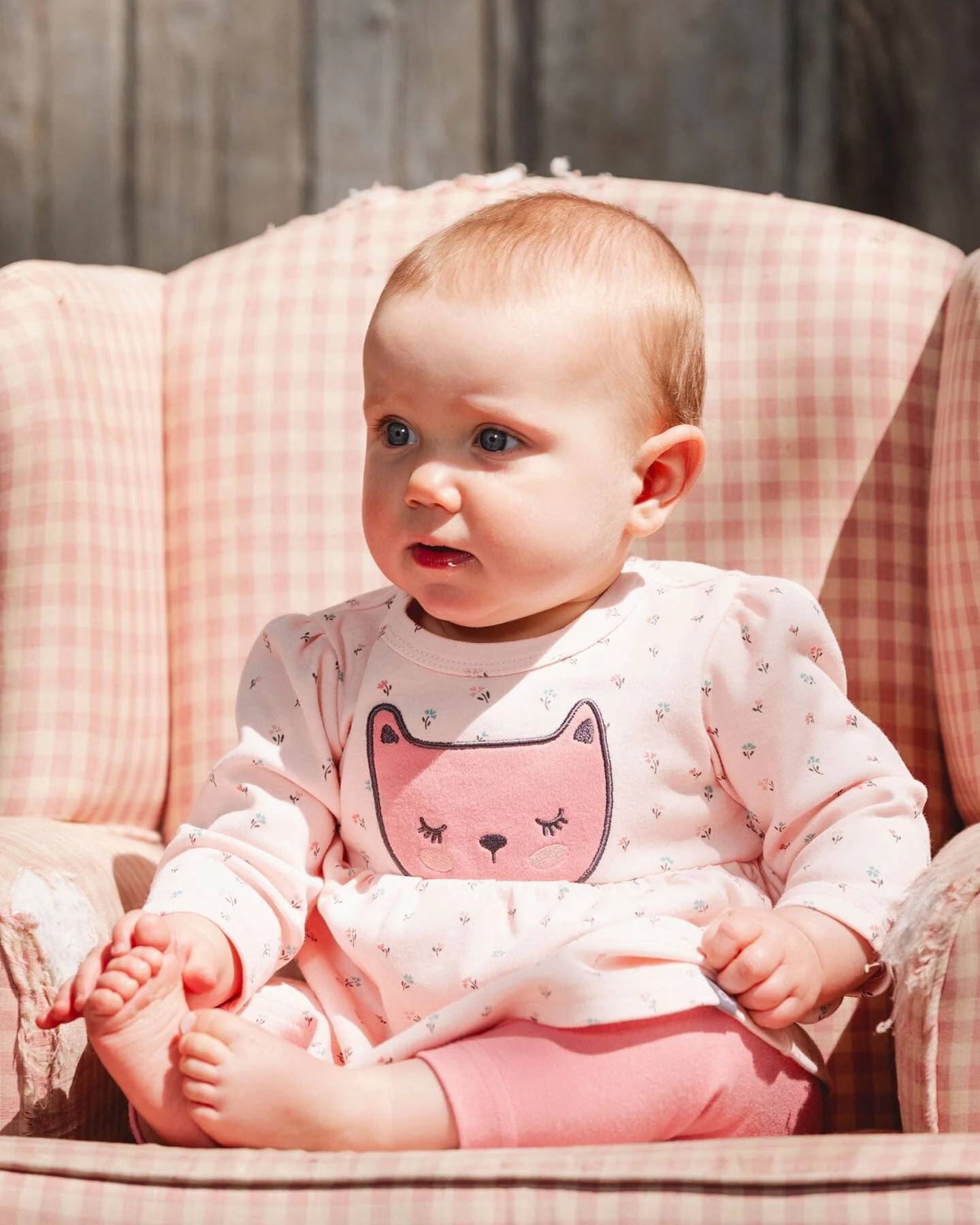 Organic Cotton Dress And Leggings Set Pink Mini Floral - Deux par Deux