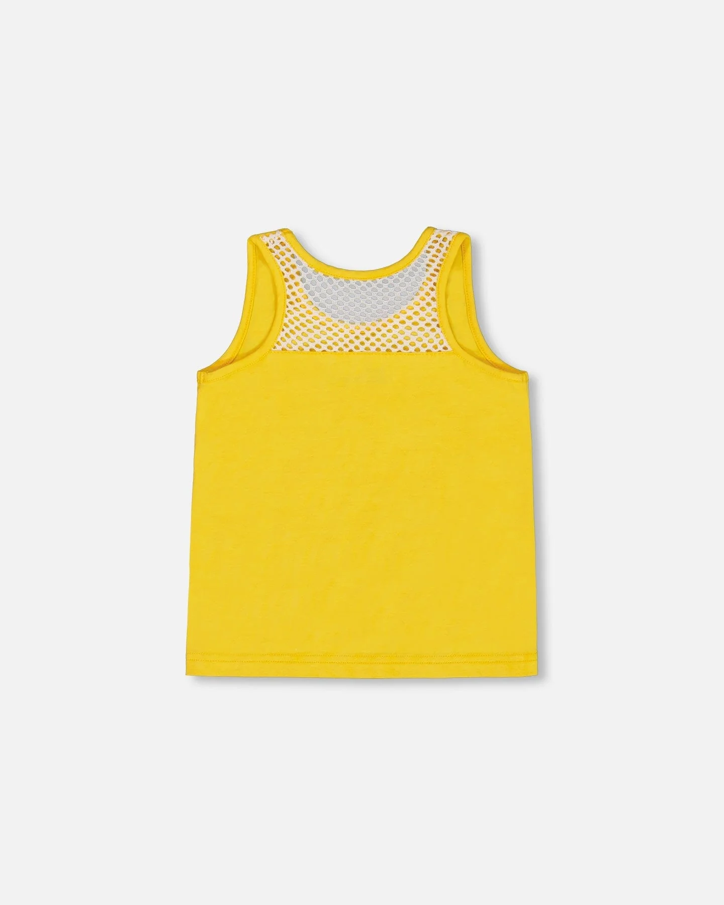 Organic Cotton Tank Top Yellow And Cherries - Deux par Deux
