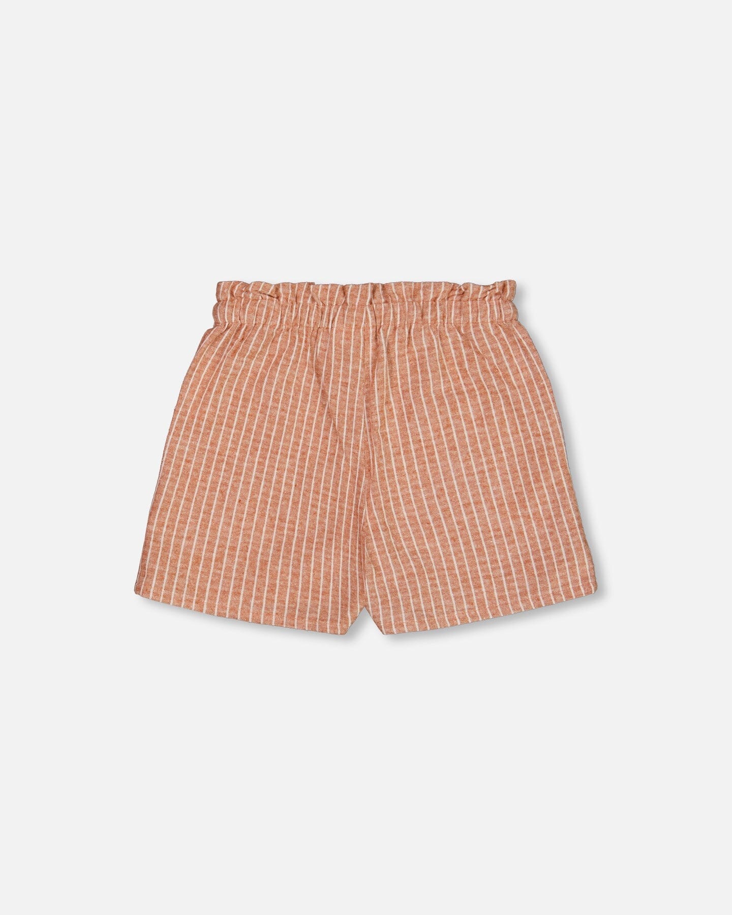 Linen Short With Pockets Old Orange Pink - Deux par Deux