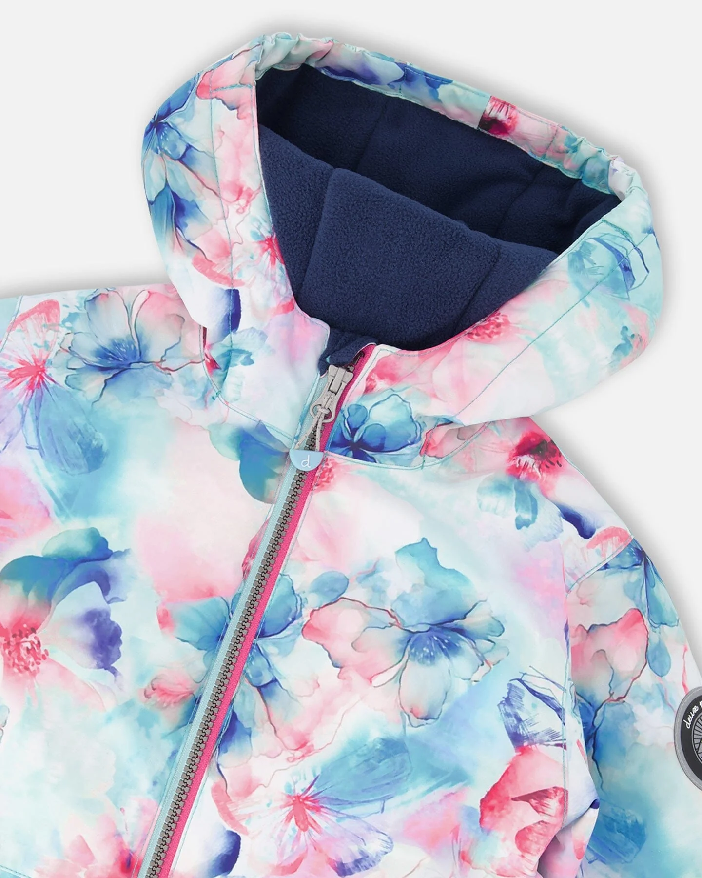 Two-Piece Chill Outerwear Set With Light Insulation Turquoise Blue - Deux par Deux