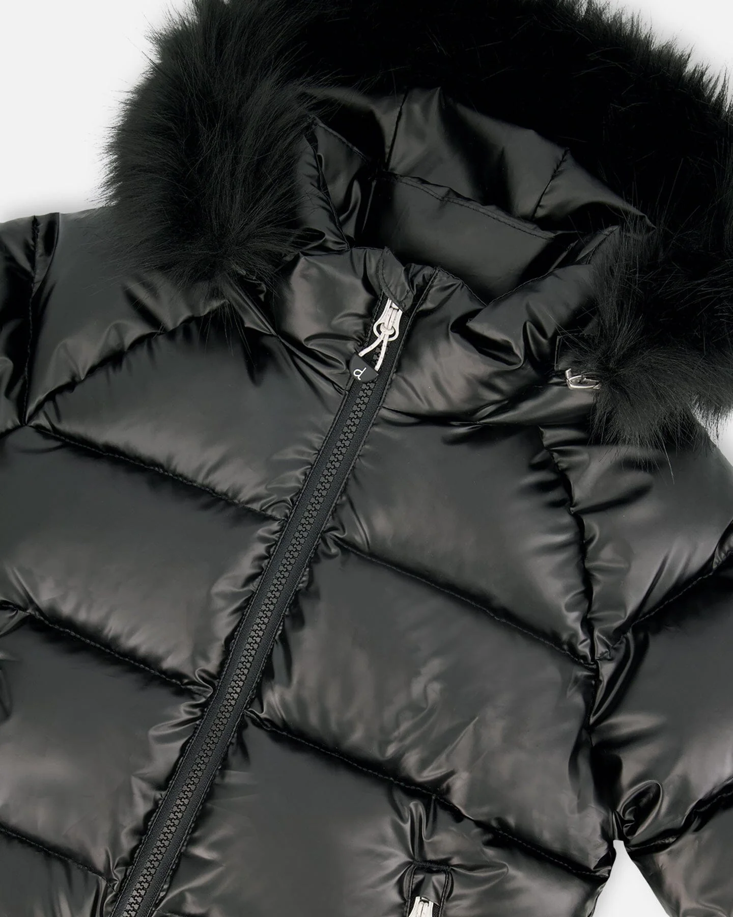 Black Quilted Bomber-Style Winter Coat - Deux par Deux