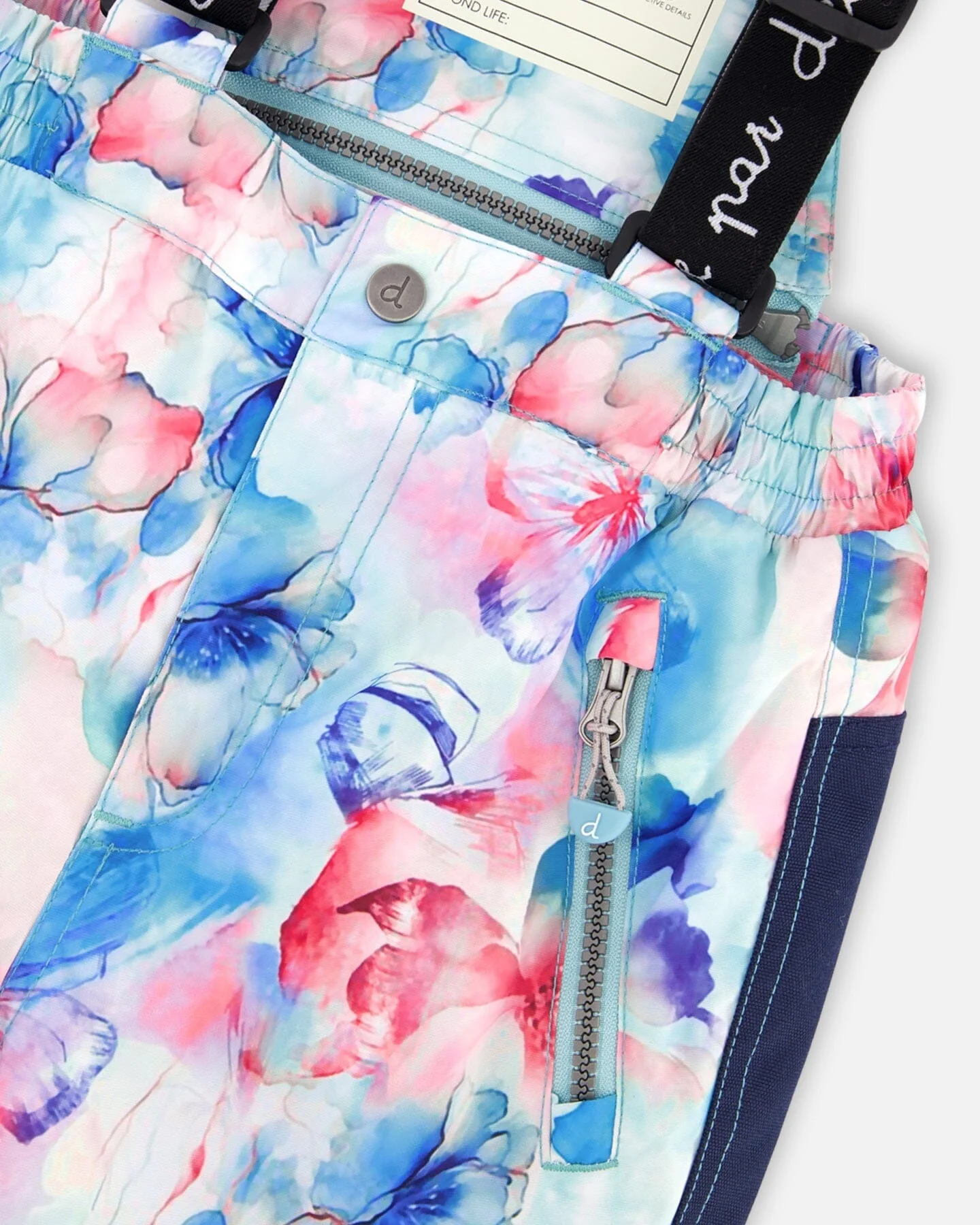 Two-Piece Play Snowsuit Blue Flower Print - Deux par Deux