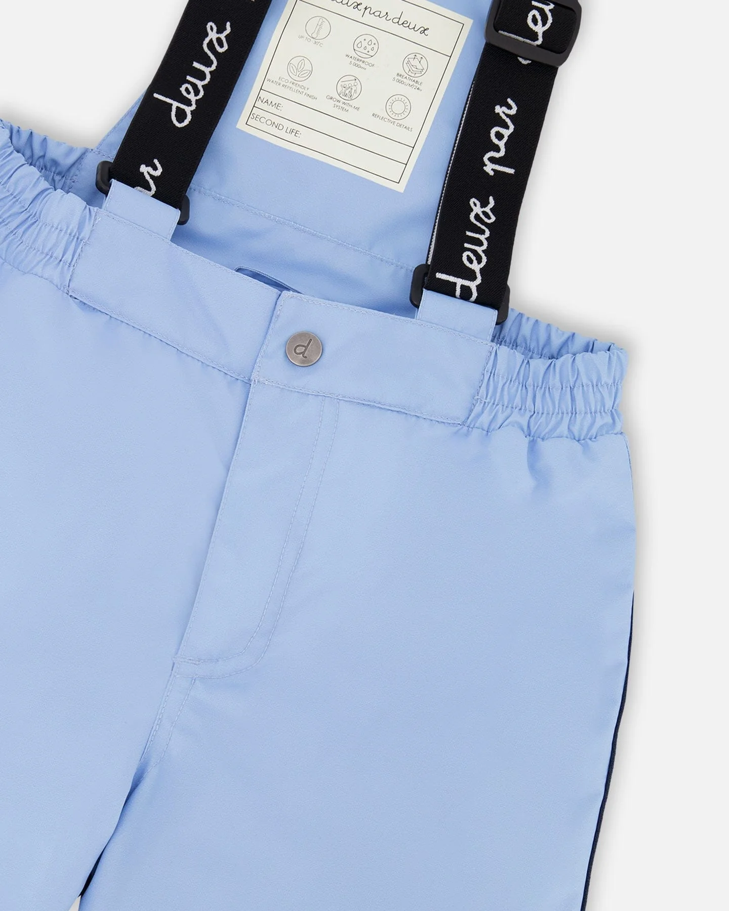 Two-Piece Discover Snowsuit With Printed Jacket Light Blue - Deux par Deux