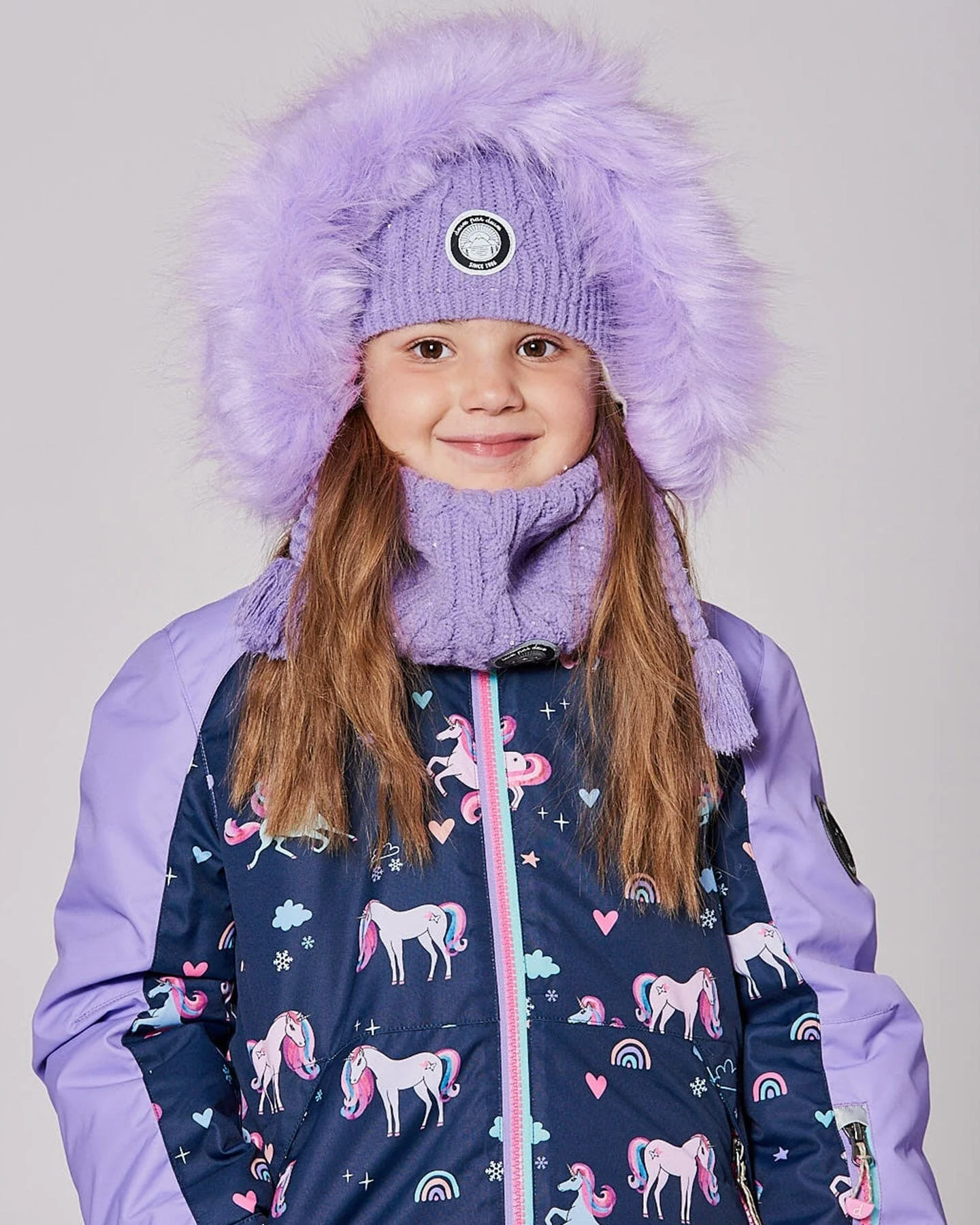 Lined Winter Neckwarmer Lavender - Deux par Deux