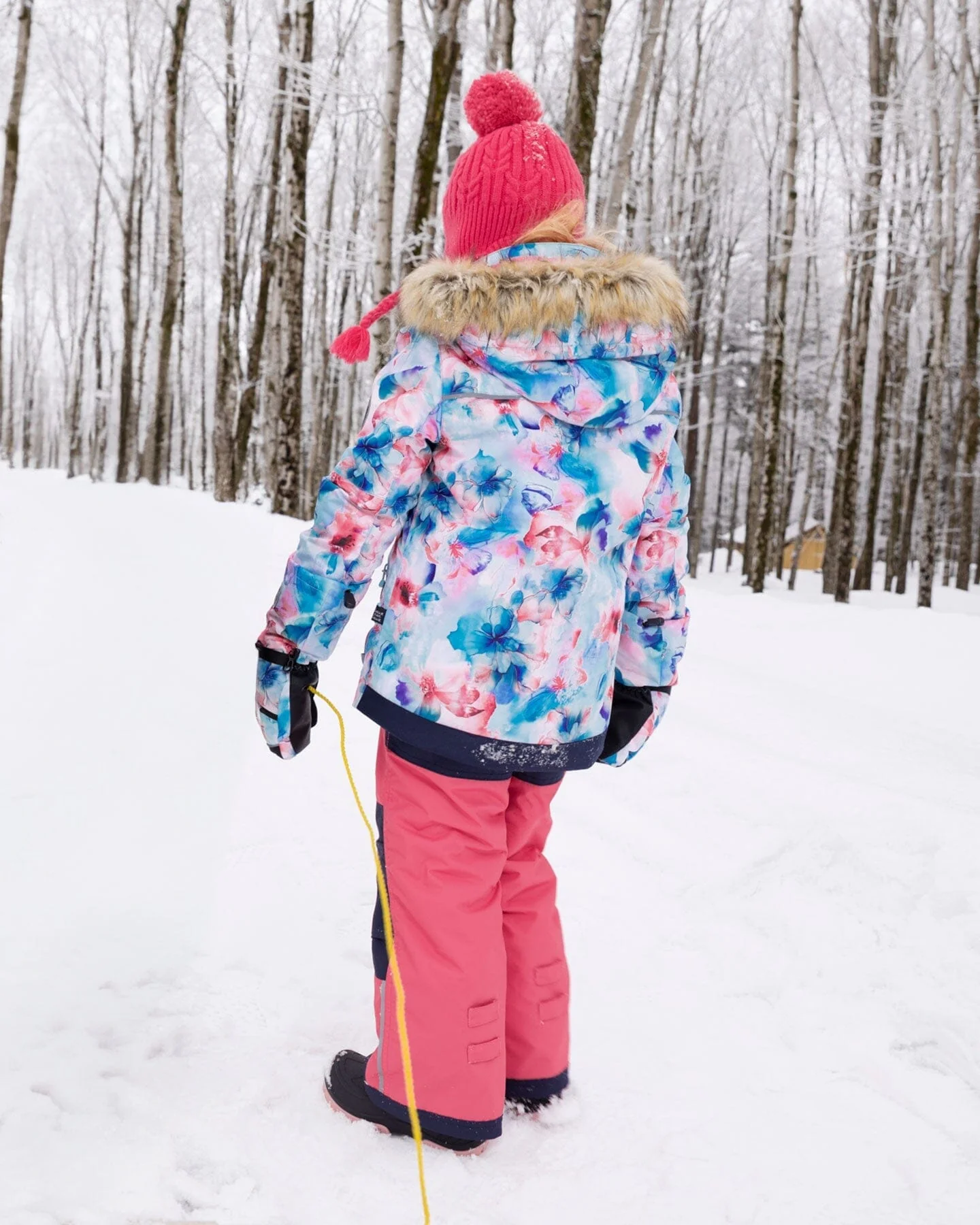 Two-Piece Play Snowsuit With Printed Jacket Flash Coral - Deux par Deux