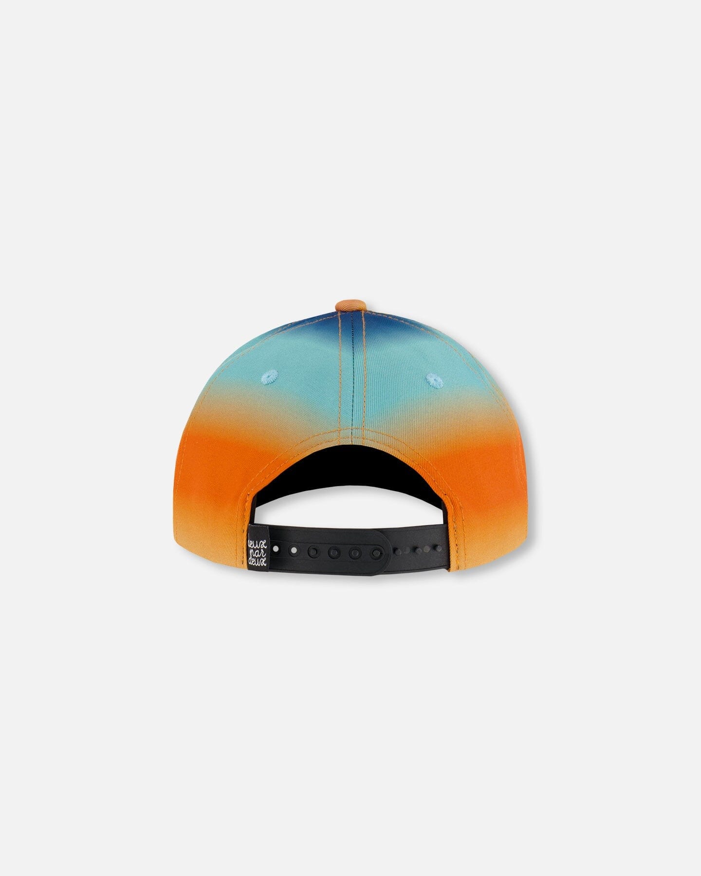 Printed Cap Navy Blue, Turquoise, And Orange - Deux par Deux