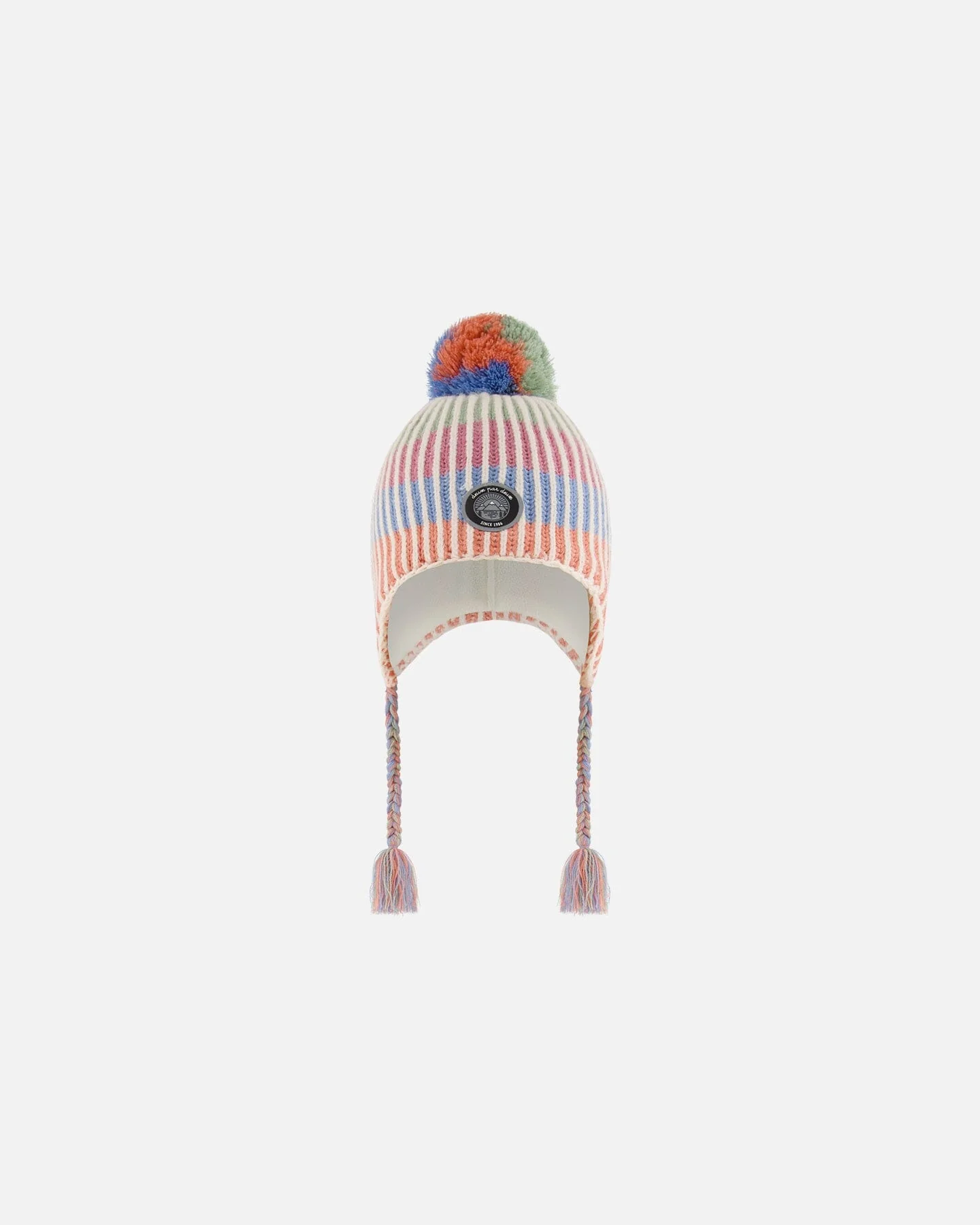 Peruvian Knit Hat Pastel Colors With Tassels - Deux par Deux