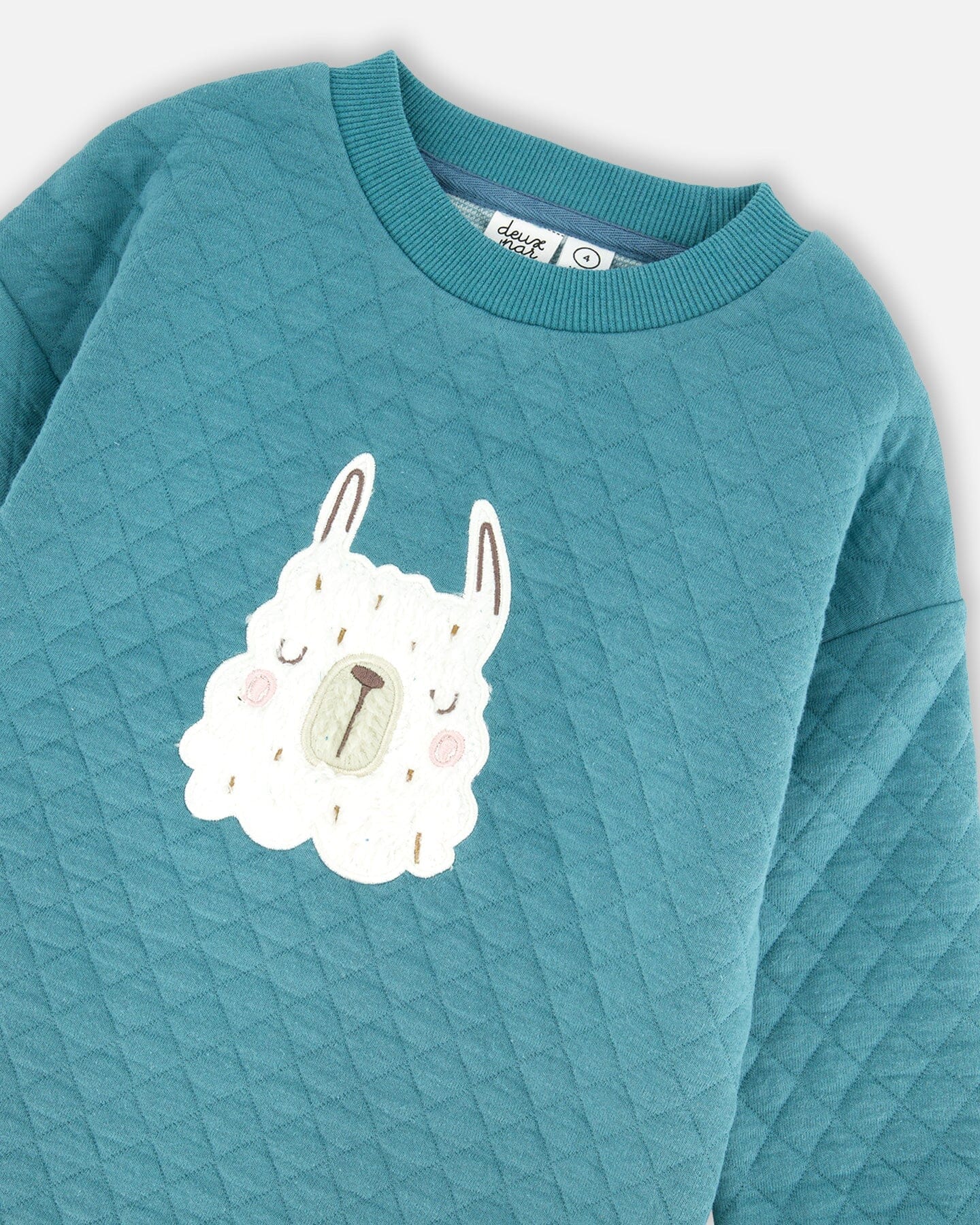 Quilted Tunic Dress Turquoise Blue - Deux par Deux