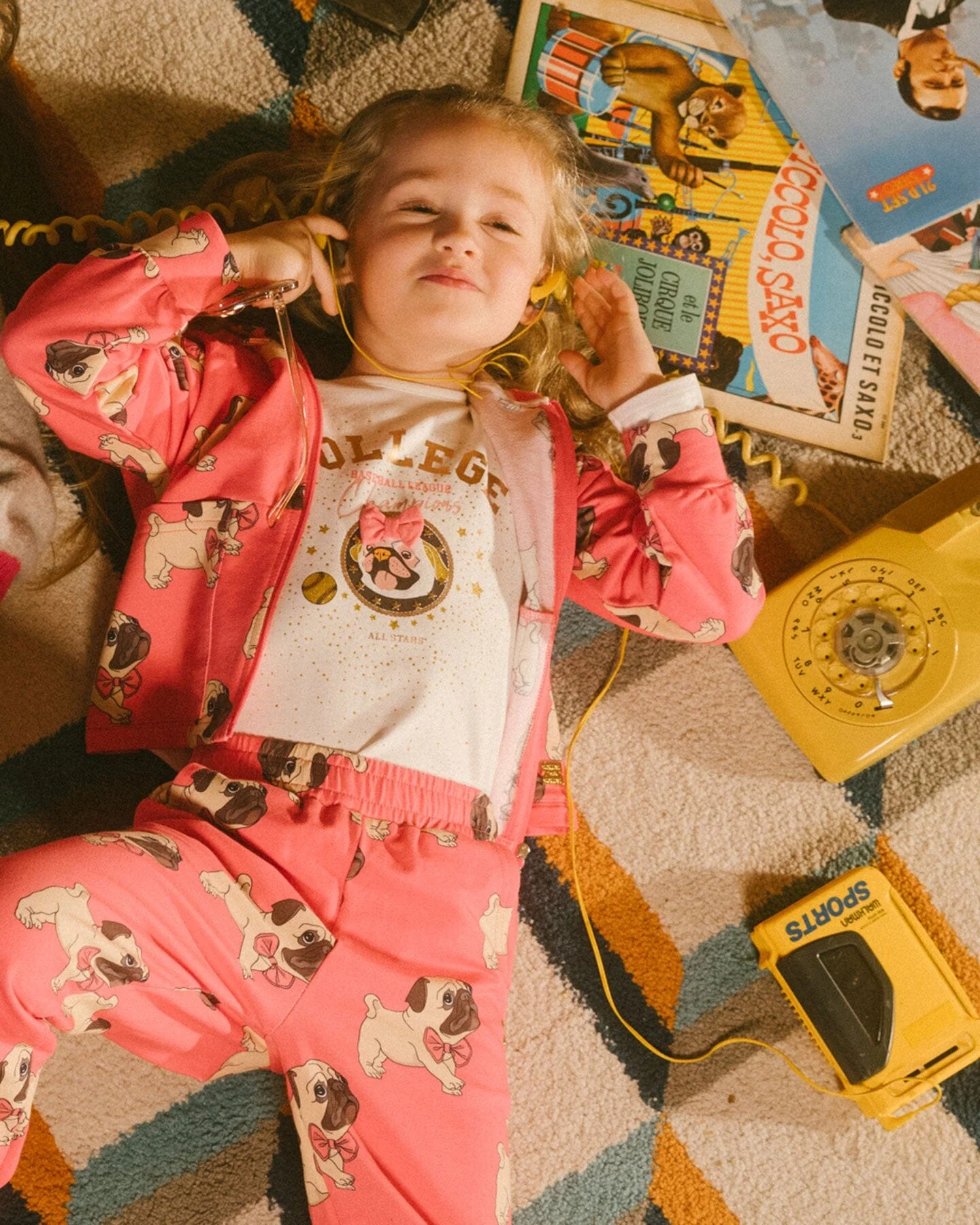 Organic Cotton T-Shirt With Print Off White - Deux par Deux