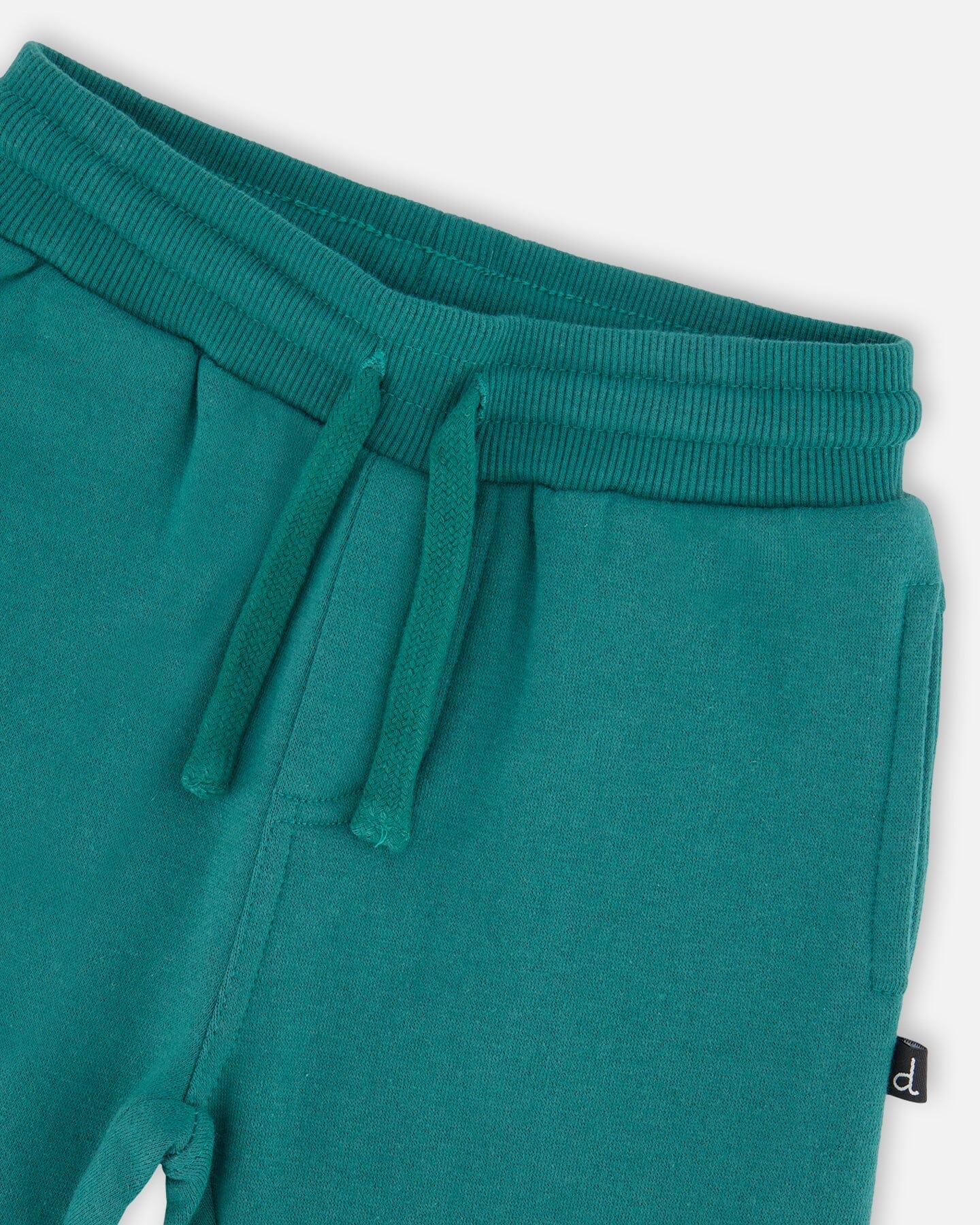 Fleece Sweatpants With Articulated Knees Forest Green - Deux par Deux