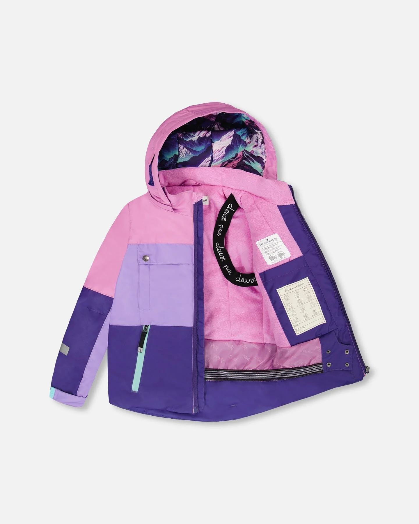 Two-Piece Teknik Snowsuit Purple Mountain Print - Deux par Deux
