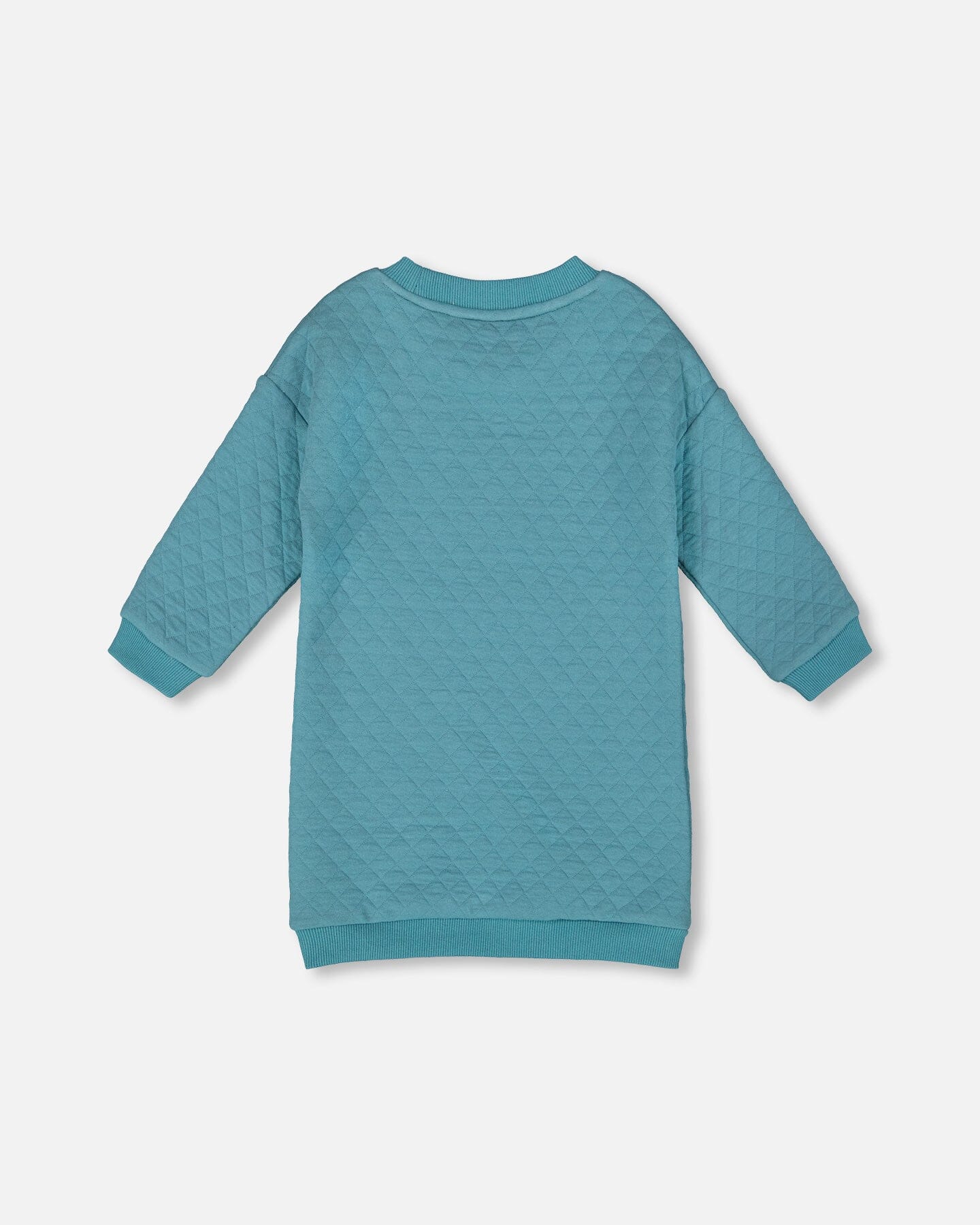 Quilted Tunic Dress Turquoise Blue - Deux par Deux