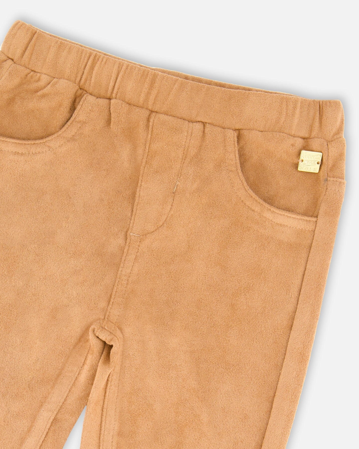Stretch Suede Treggings Light Pecan Brown - Deux par Deux