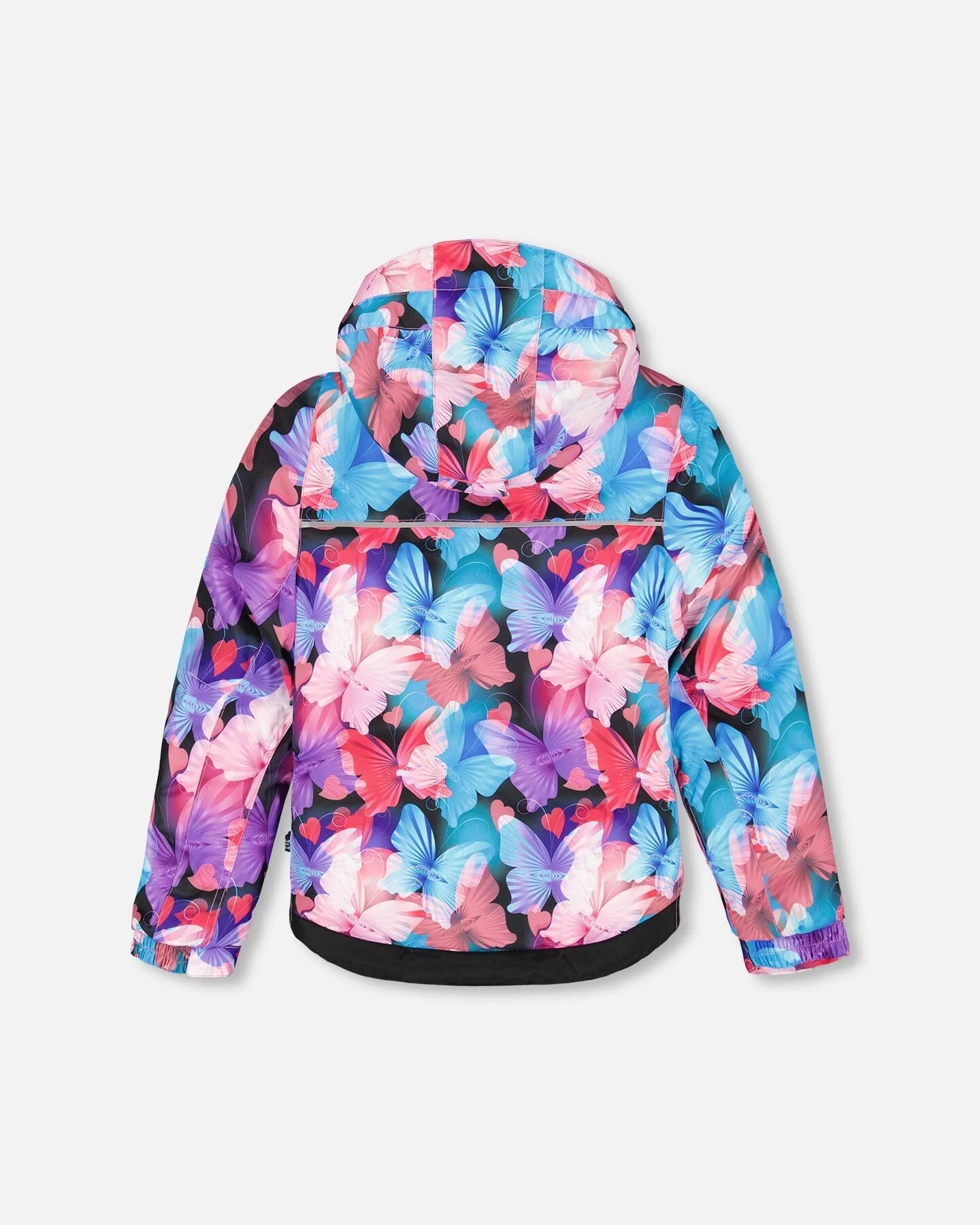 Two-Piece Play Snowsuit Flash Coral With Butterfly Print Jacket - Deux par Deux