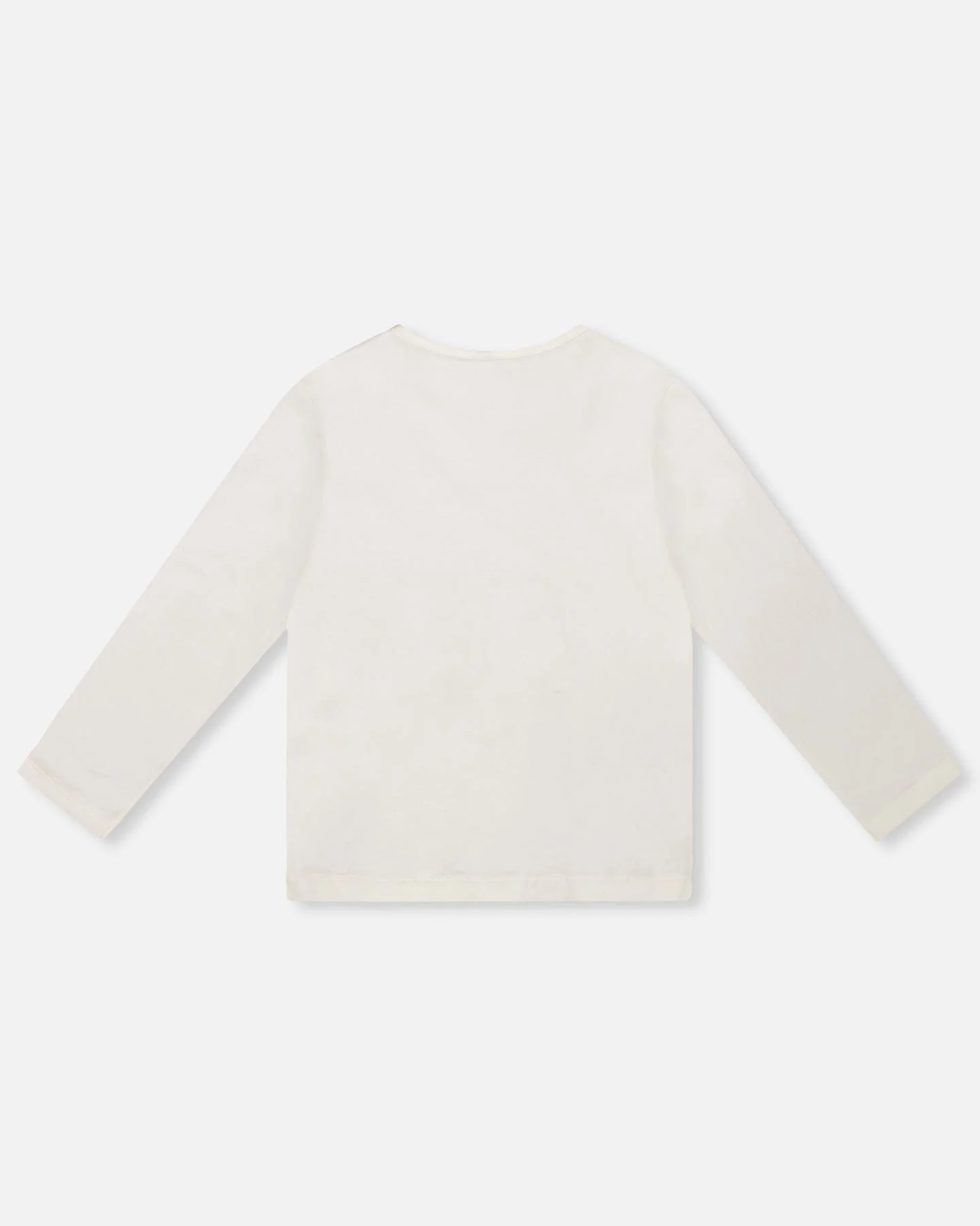 Organic Jersey T-Shirt Off-White With Teddy Bears - Deux par Deux