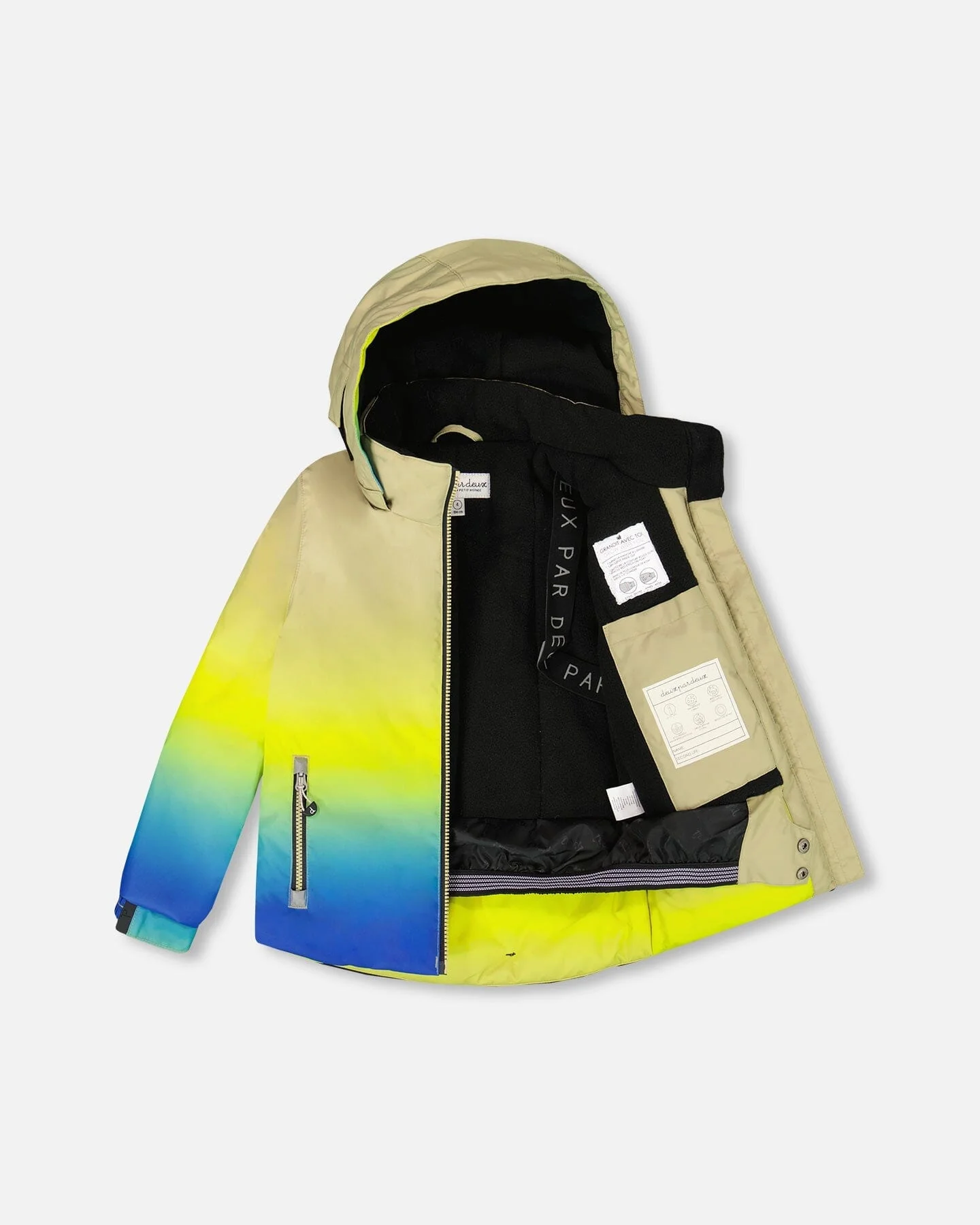 Two-Piece Play Snowsuit With Gradient Jacket Black - Deux par Deux