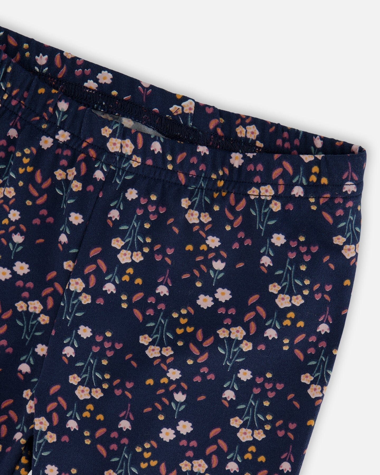 Jersey Leggings Navy Floral - Deux par Deux