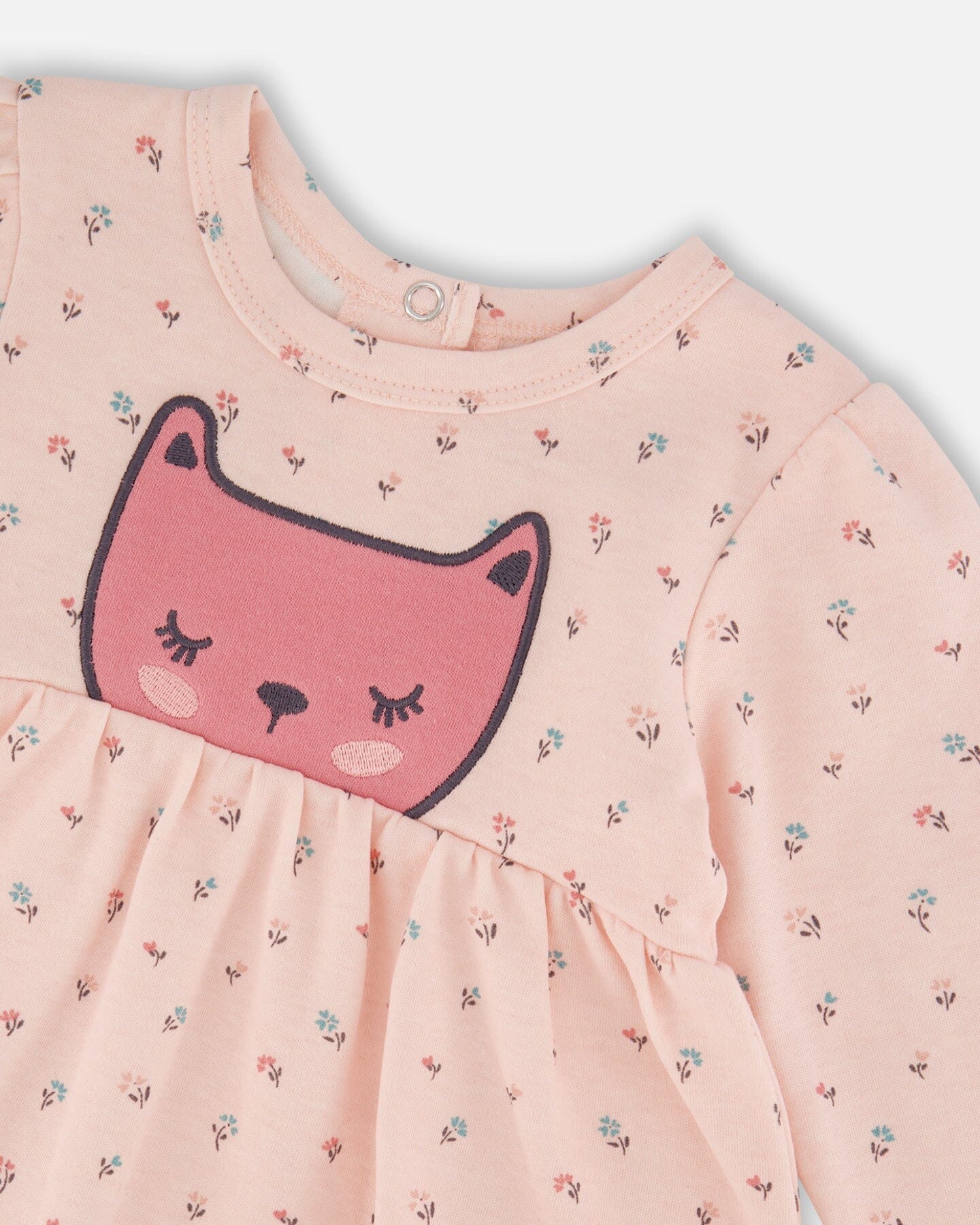 Organic Cotton Dress And Leggings Set Pink Mini Floral - Deux par Deux